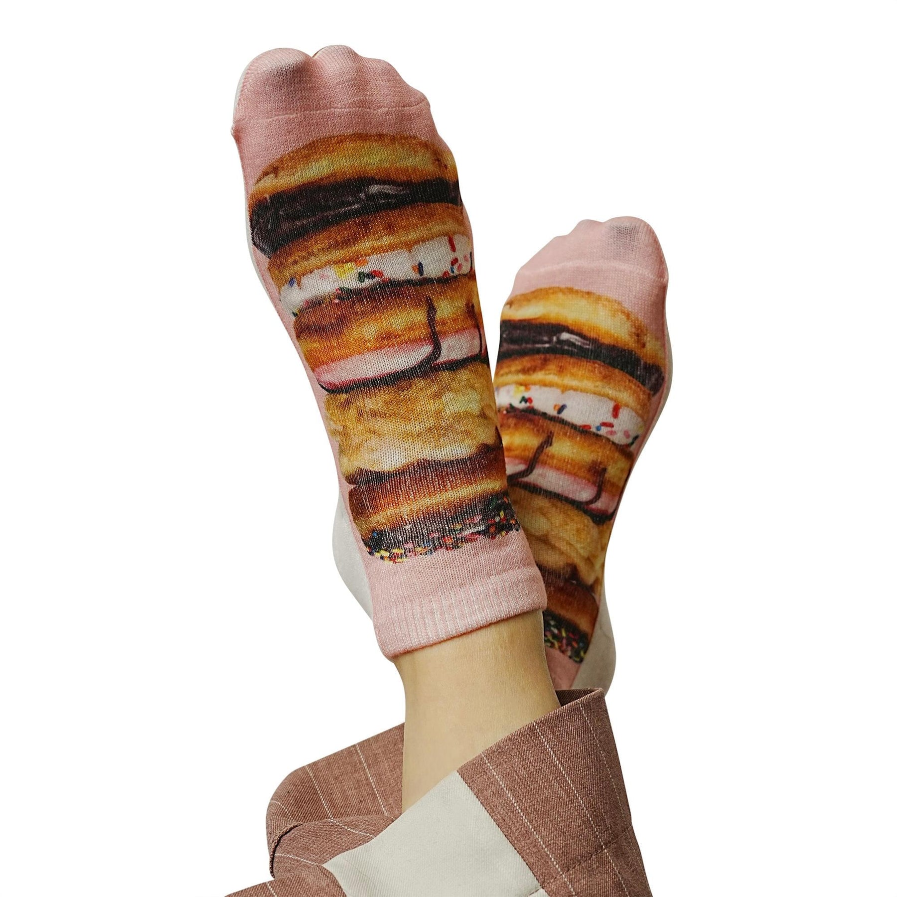 Stacked Donuts Photo Print Ankle Socks