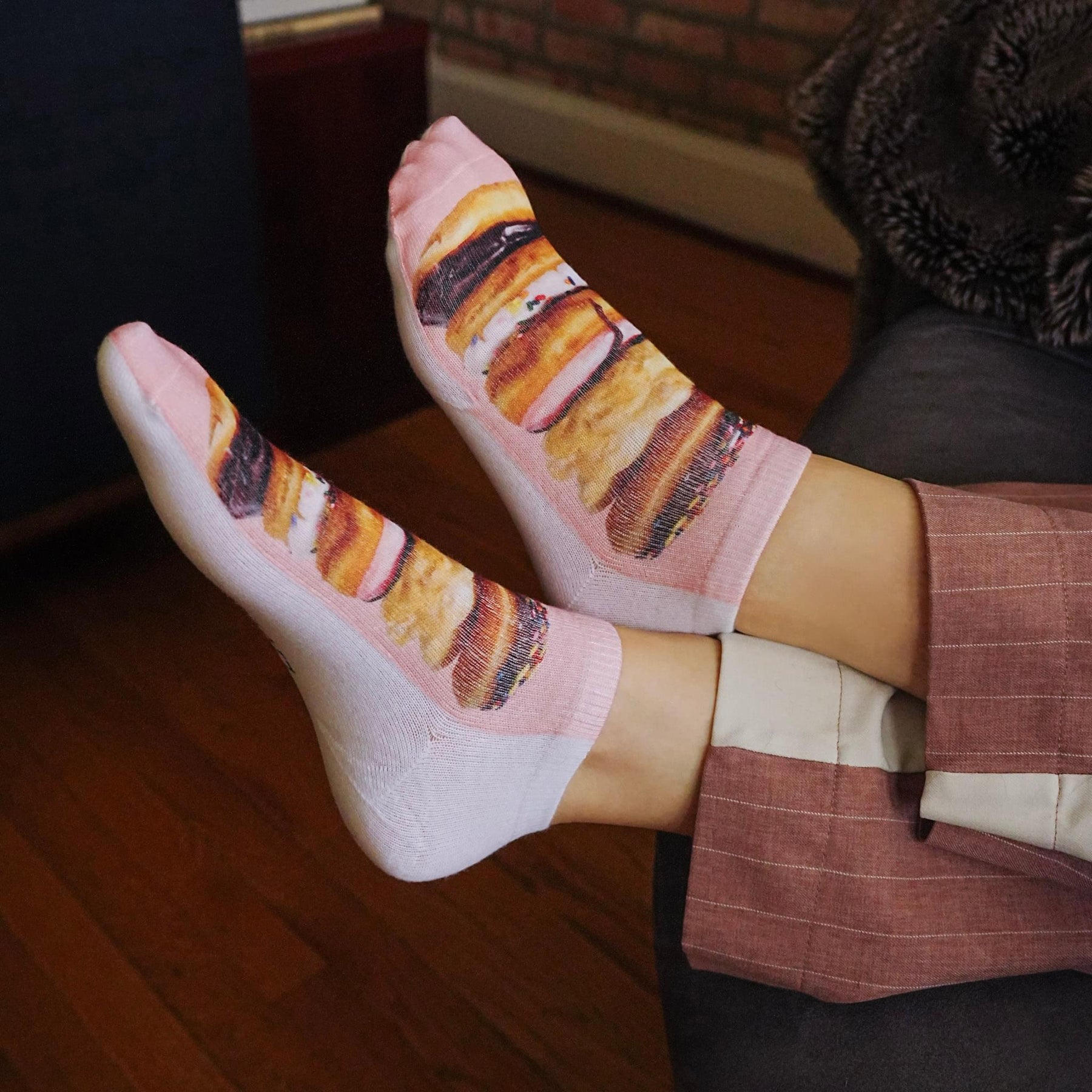 Stacked Donuts Photo Print Ankle Socks
