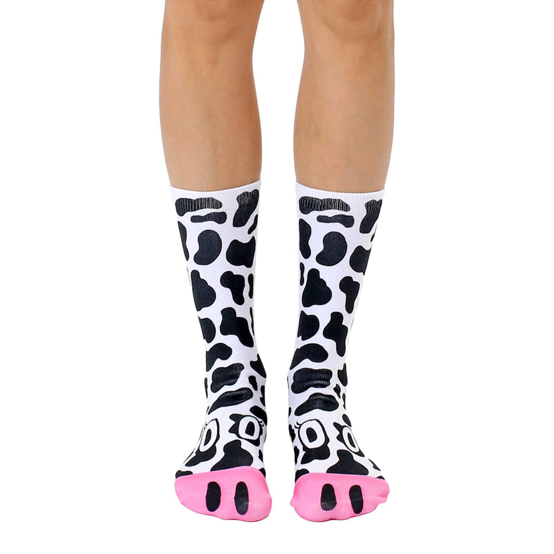 Cow Photo Print Crew Socks