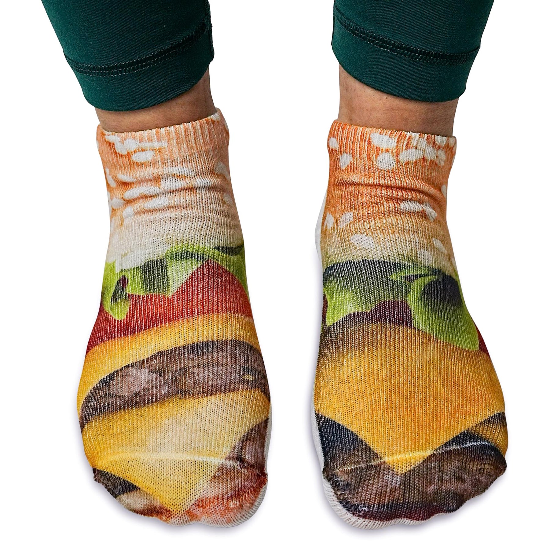 Cheeseburger Photo Print Ankle Socks