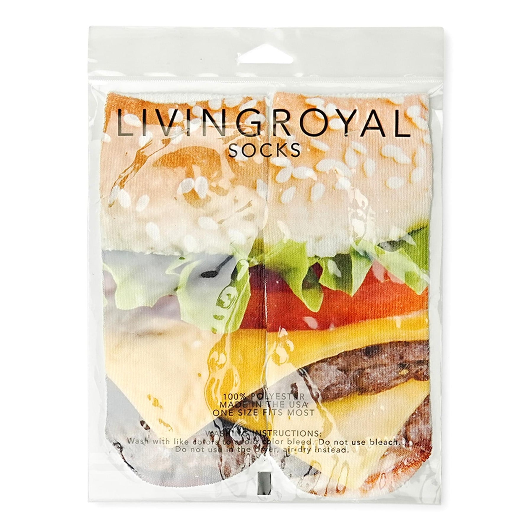 Cheeseburger Photo Print Ankle Socks