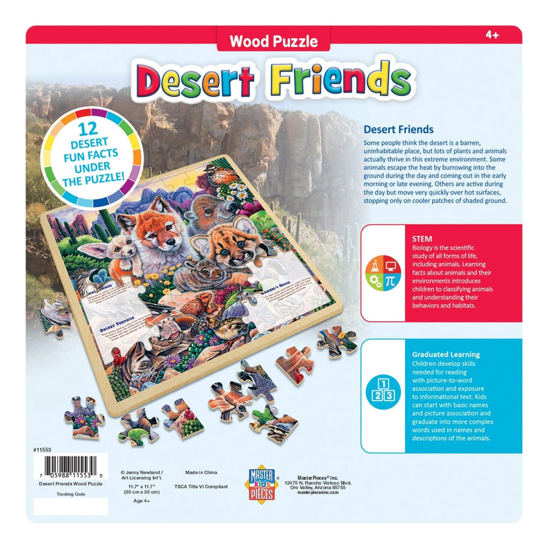 Desert Friends 48 Piece Real Wood Jigsaw Puzzle