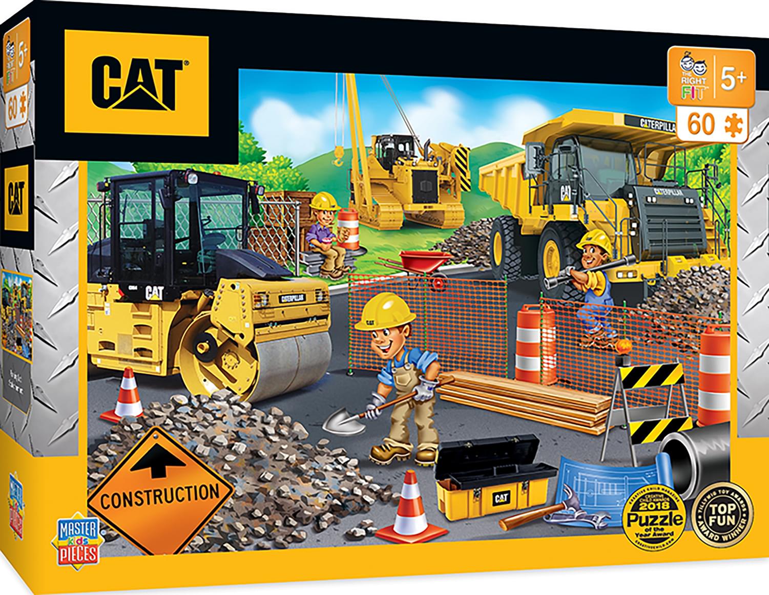 Caterpillar Parking Lot 60 Piece Jigsaw Puzzle