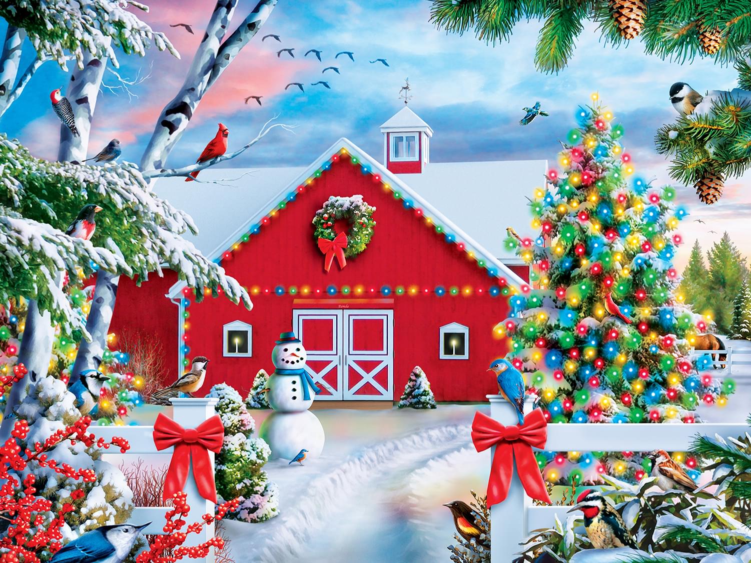 Country Christmas 300 Piece Large EZ Grip Jigsaw Puzzle