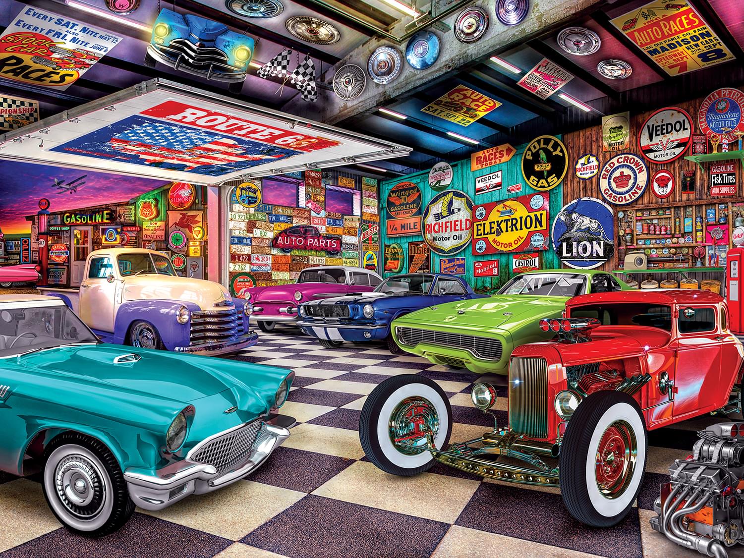 Collectors Garage 750 Piece Jigsaw Puzzle