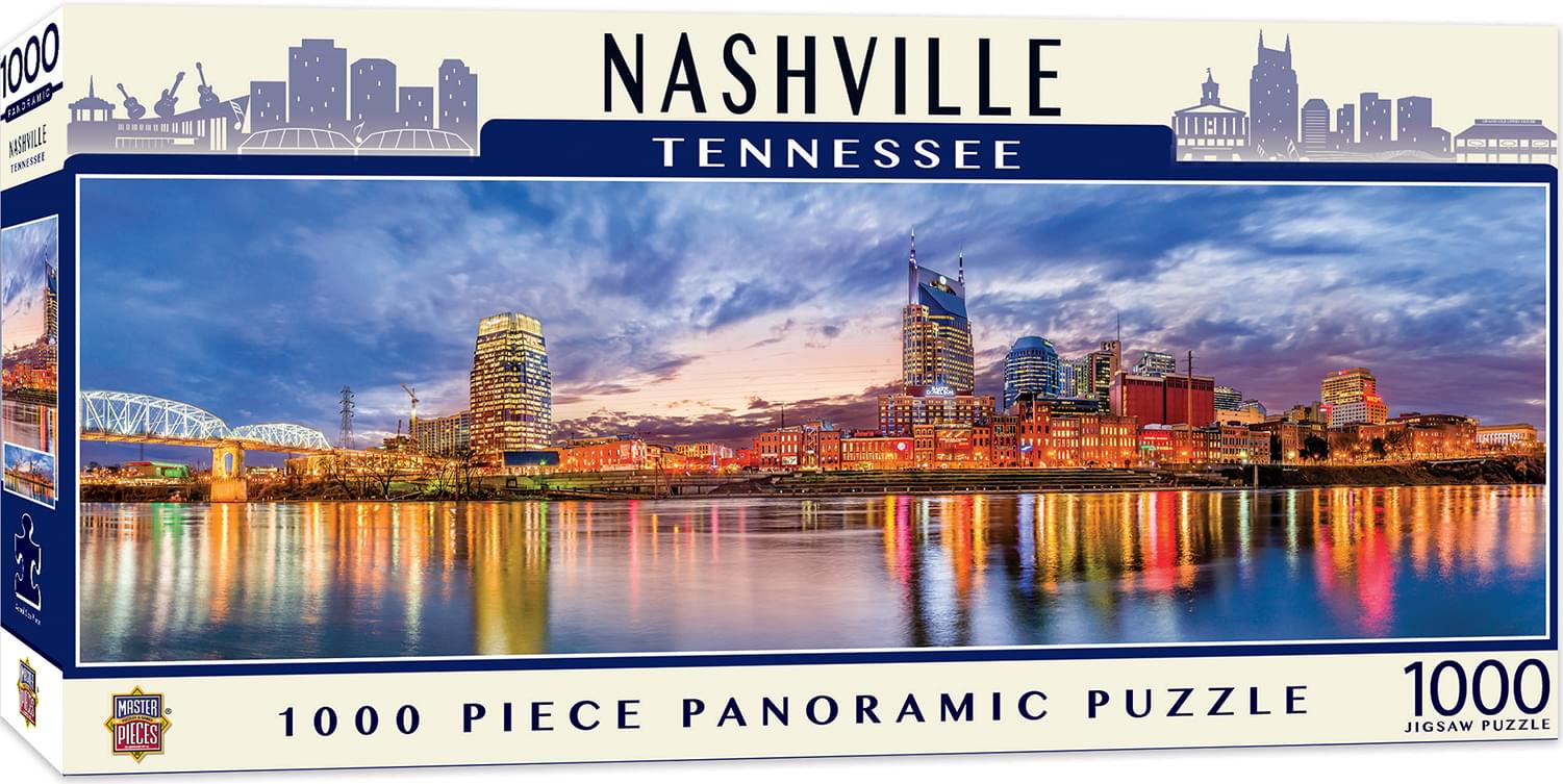 Downtown Nashville Tennessee 1000 Piece Panoramic Jigsaw Puzzle