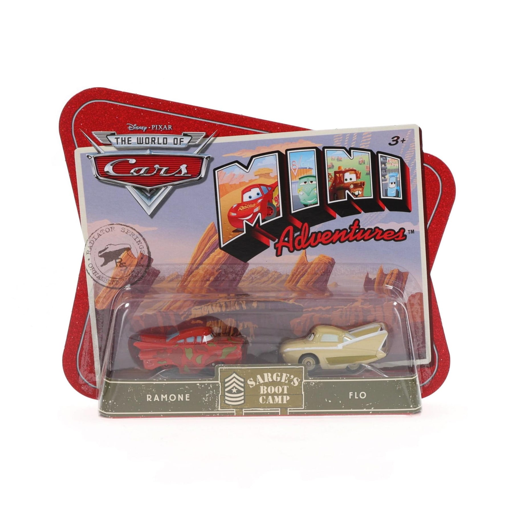 Disney Pixar Cars Mini Adventures Sarge'S Boot Camp 2 Pack Ramone & Flo