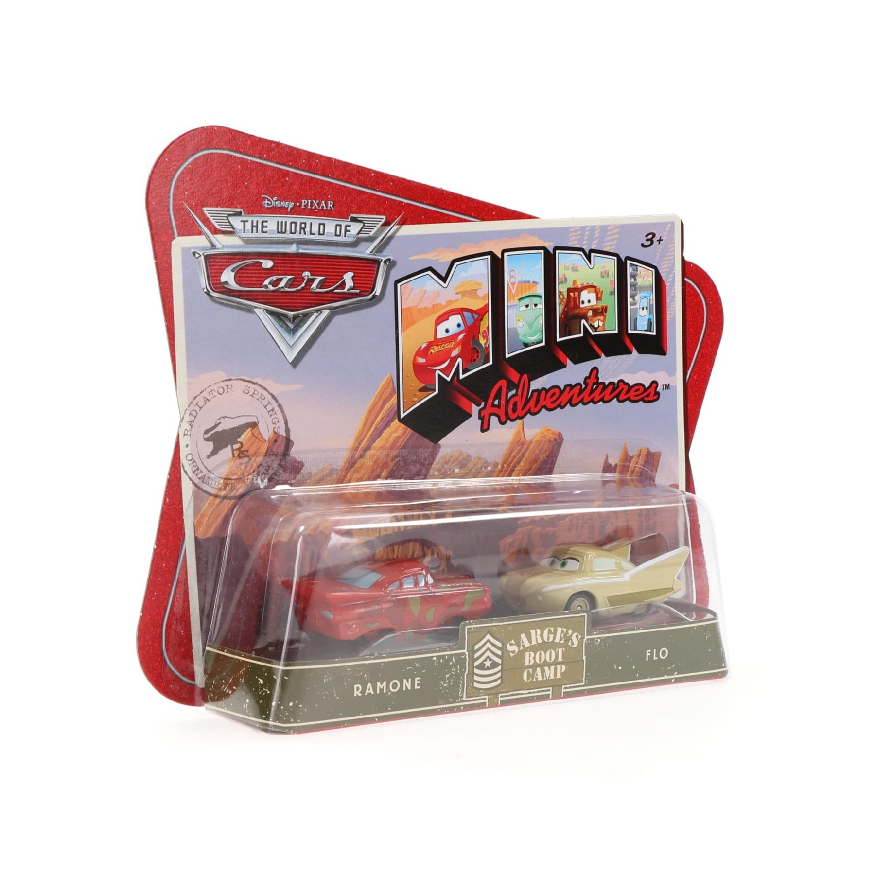 Disney Pixar Cars Mini Adventures Sarge'S Boot Camp 2 Pack Ramone & Flo