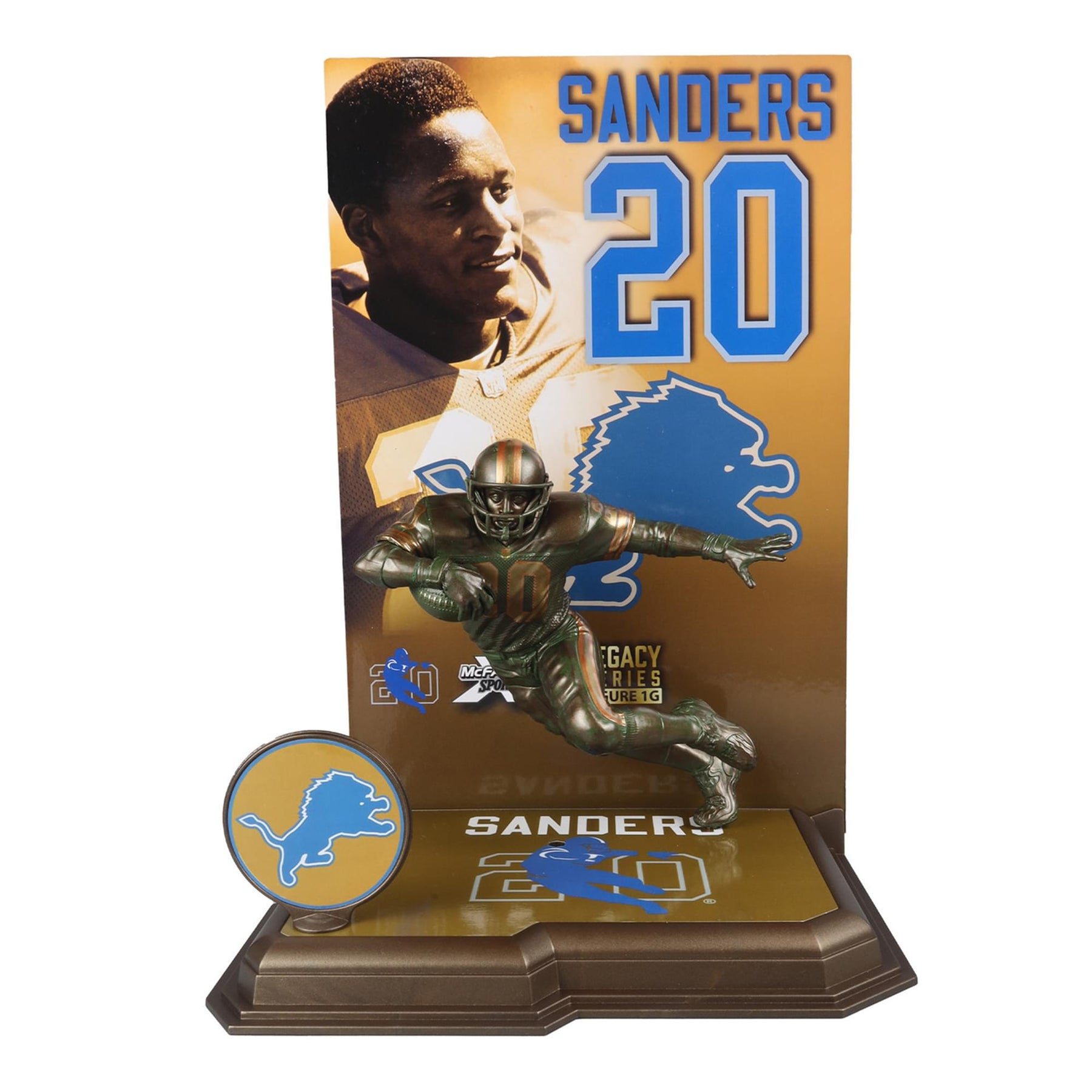 Detroit Lions NFL SportsPicks Figure | Barry Sanders (Bronze/Patina Gold Label)