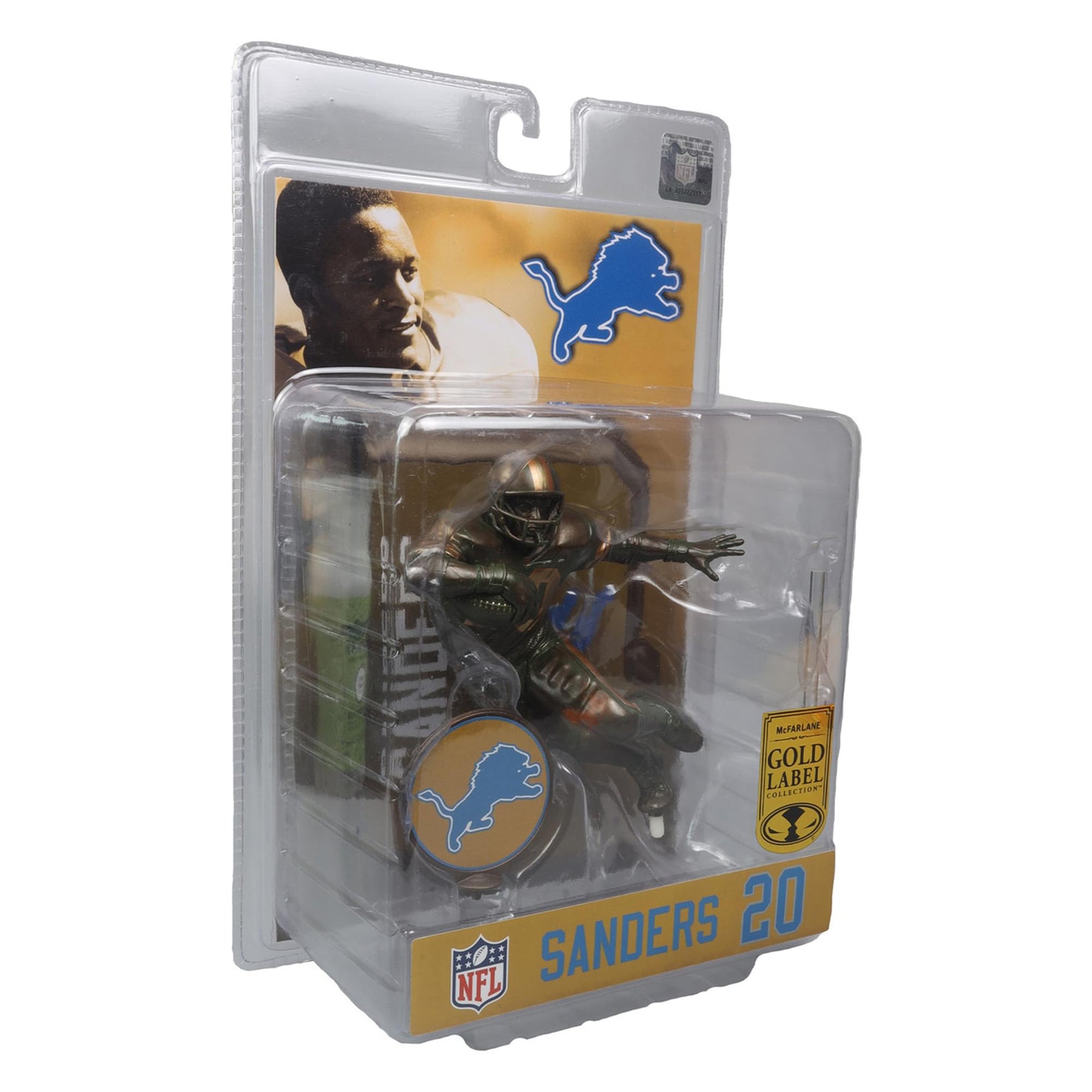 Detroit Lions NFL SportsPicks Figure | Barry Sanders (Bronze/Patina Gold Label)