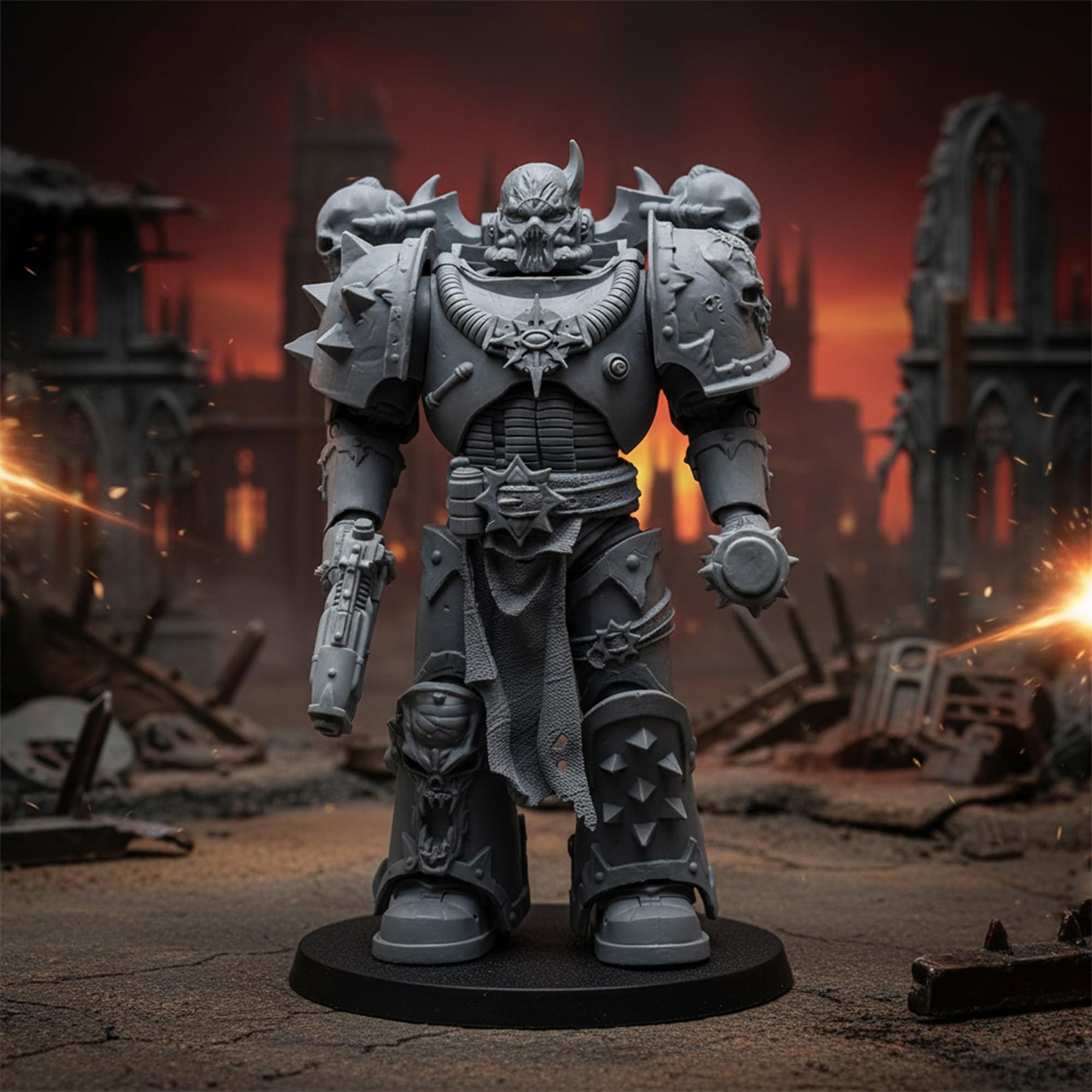 Warhammer 40K 7 Inch Action Figure | Chaos Space Marine