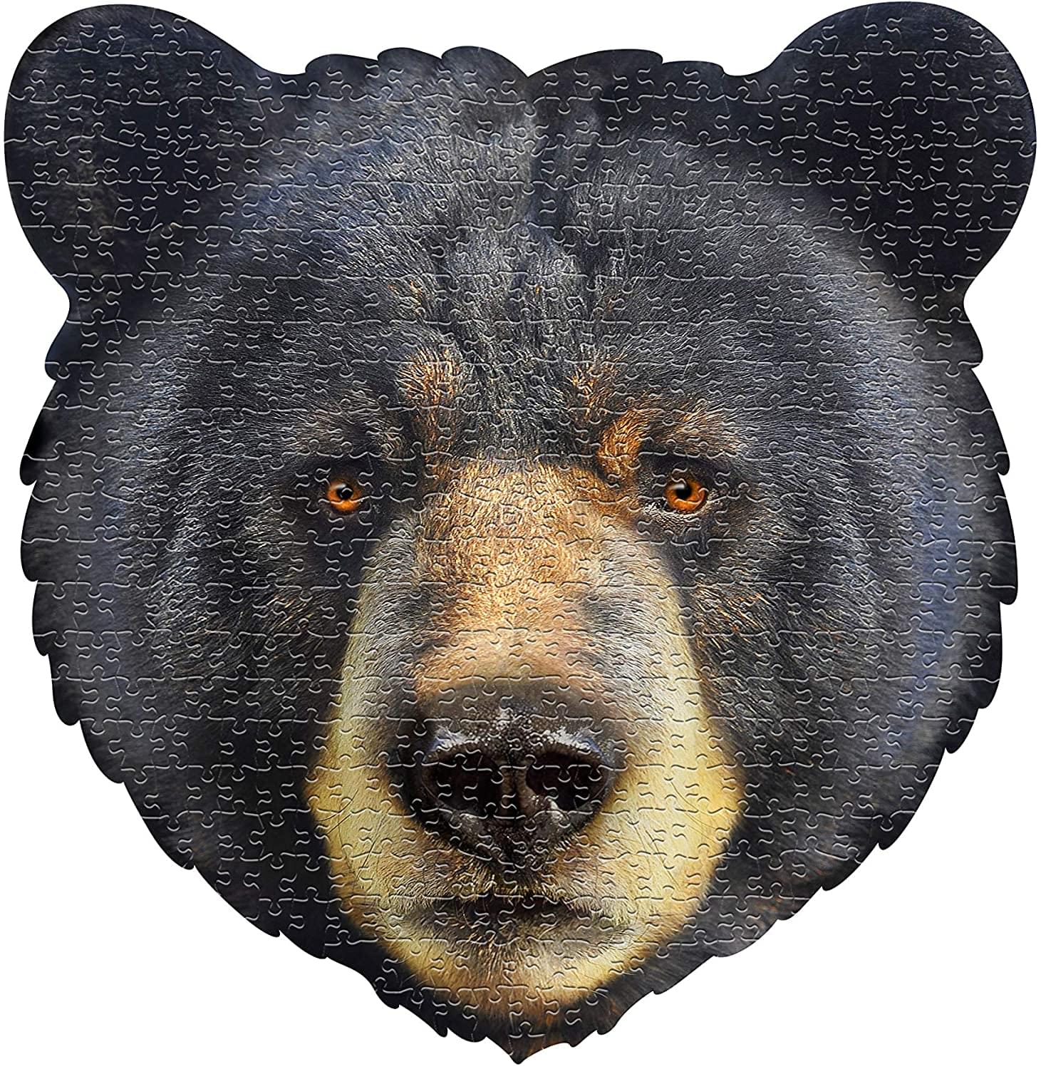I AM Bear 550 Piece Animal Head-Shaped Jigsaw Puzzle