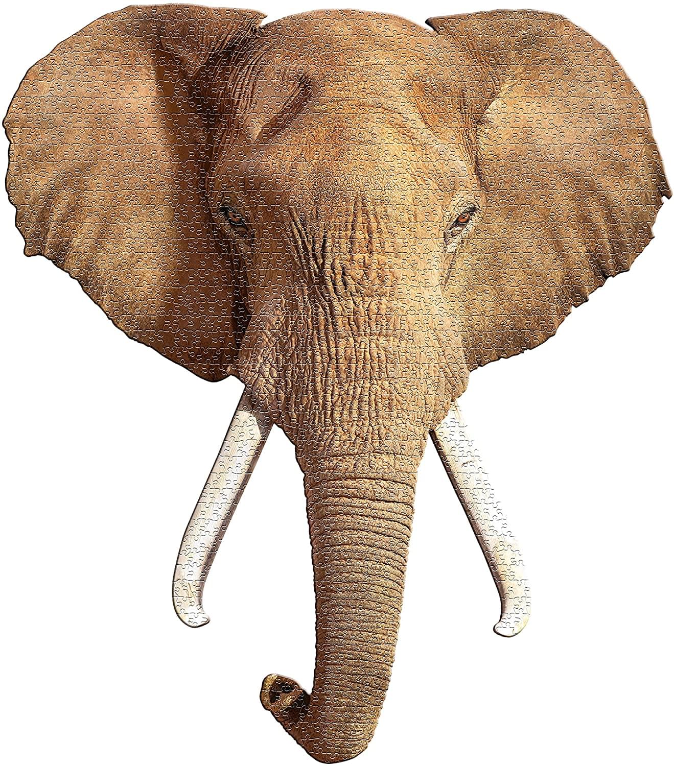 I AM Elephant 700 Piece Animal Head-Shaped Jigsaw Puzzle