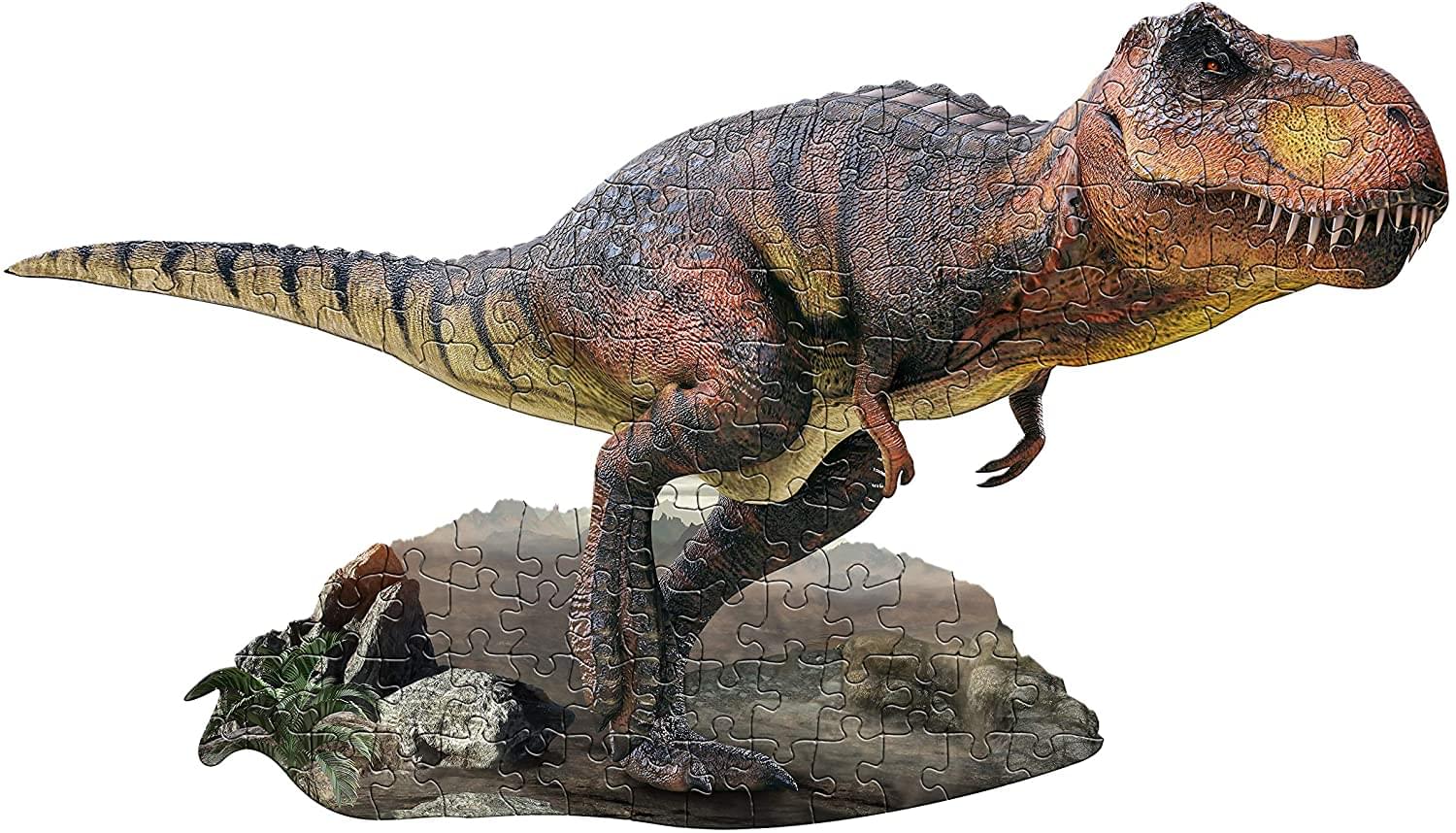 I AM T-Rex 100 Piece Animal Head-Shaped Jigsaw Puzzle