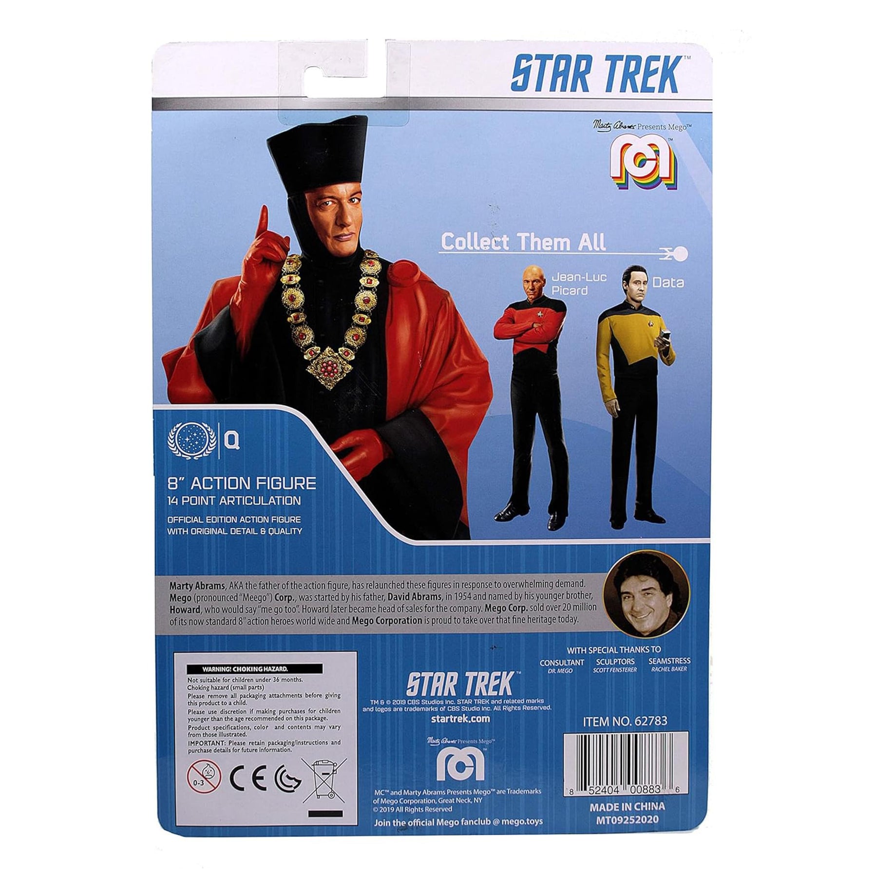 Mego Star Trek The Next Generation Q 8 Inch Action Figure