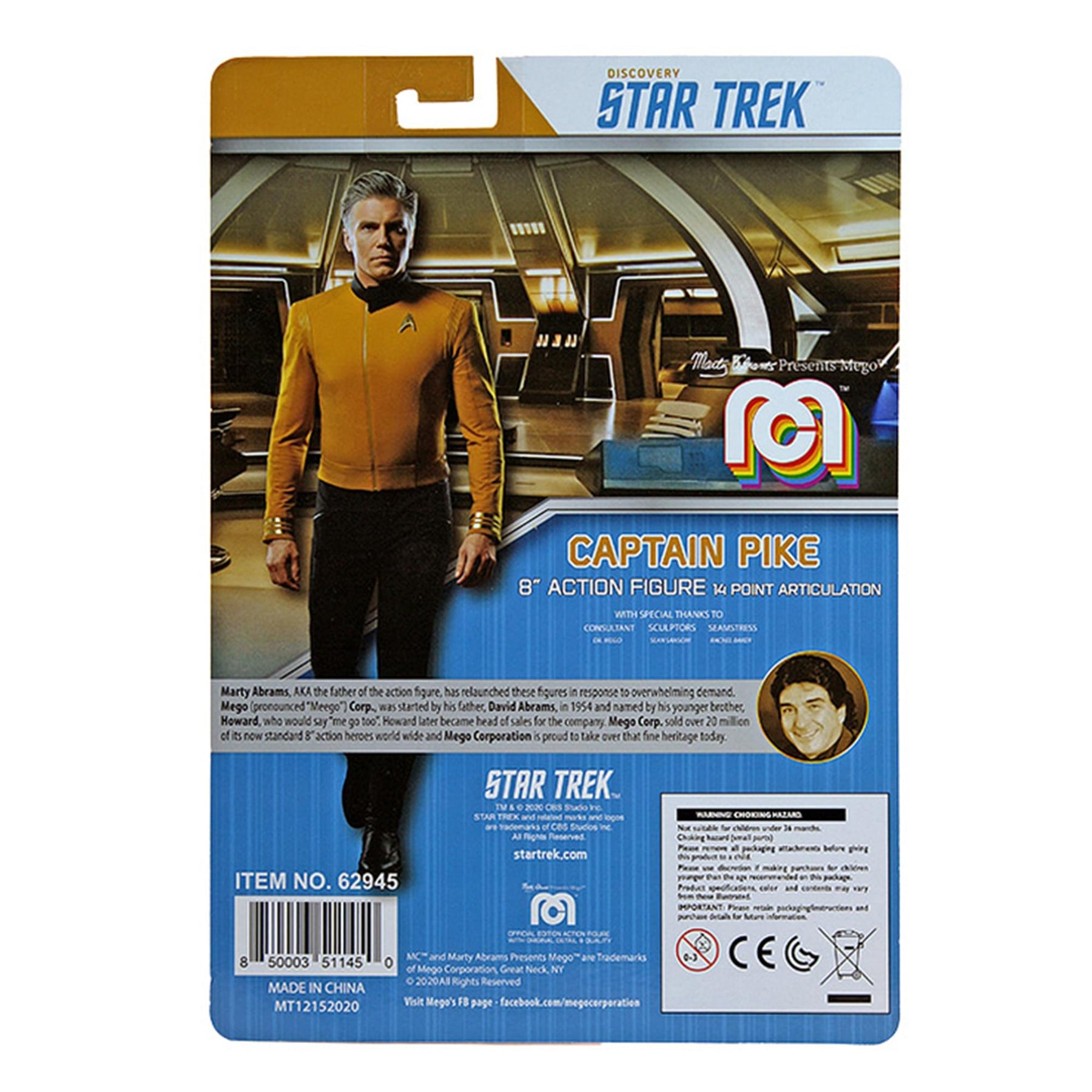 Mego Star Trek Discovery Captain Pike 8 Inch Action Figure