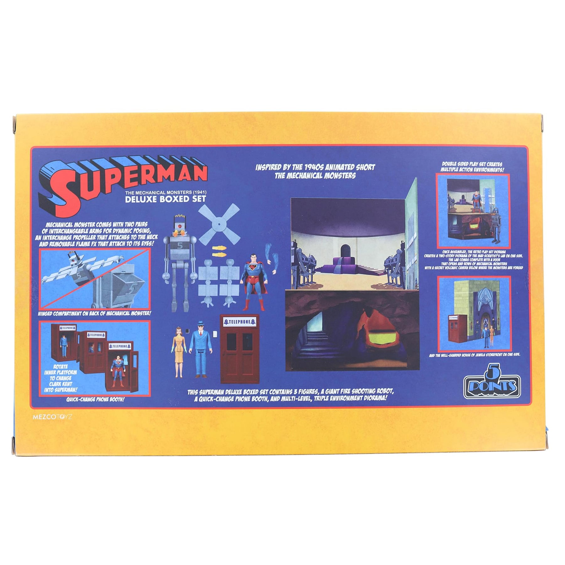 DC Comics 5 Points Superman The Mechanical Monsters (1941) Deluxe Boxed Set