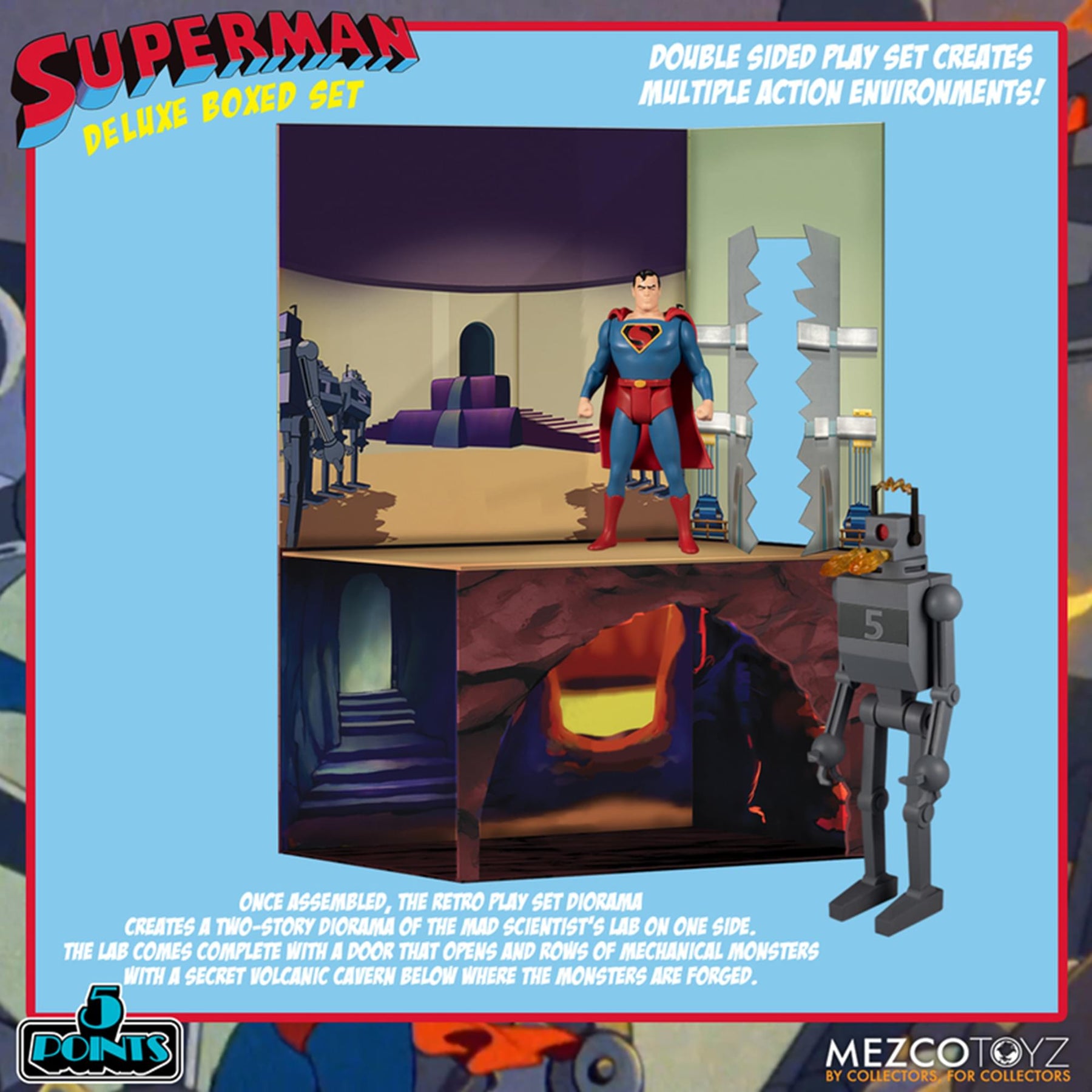DC Comics 5 Points Superman The Mechanical Monsters (1941) Deluxe Boxed Set