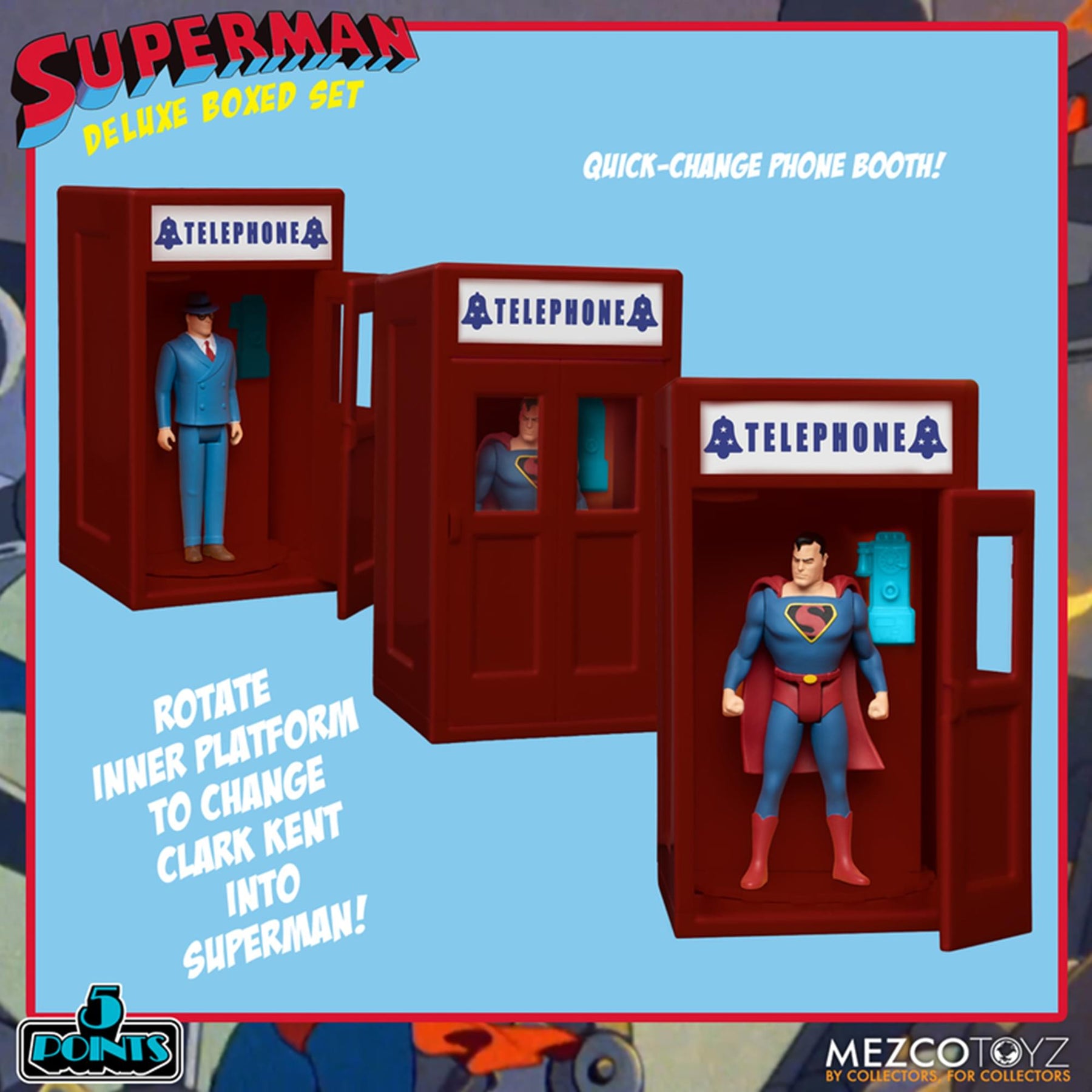 DC Comics 5 Points Superman The Mechanical Monsters (1941) Deluxe Boxed Set