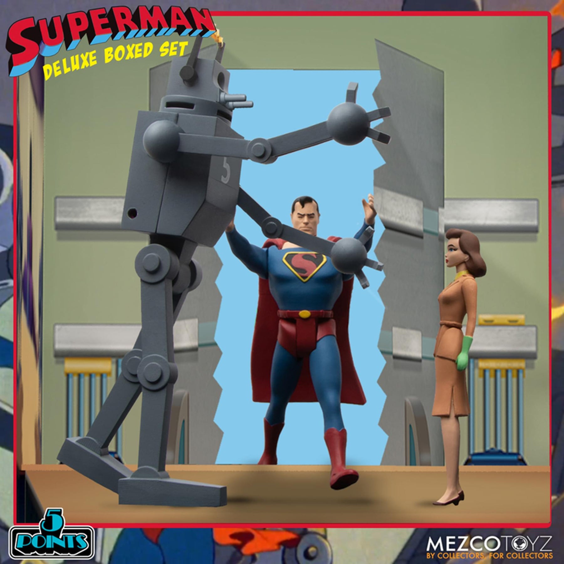 DC Comics 5 Points Superman The Mechanical Monsters (1941) Deluxe Boxed Set