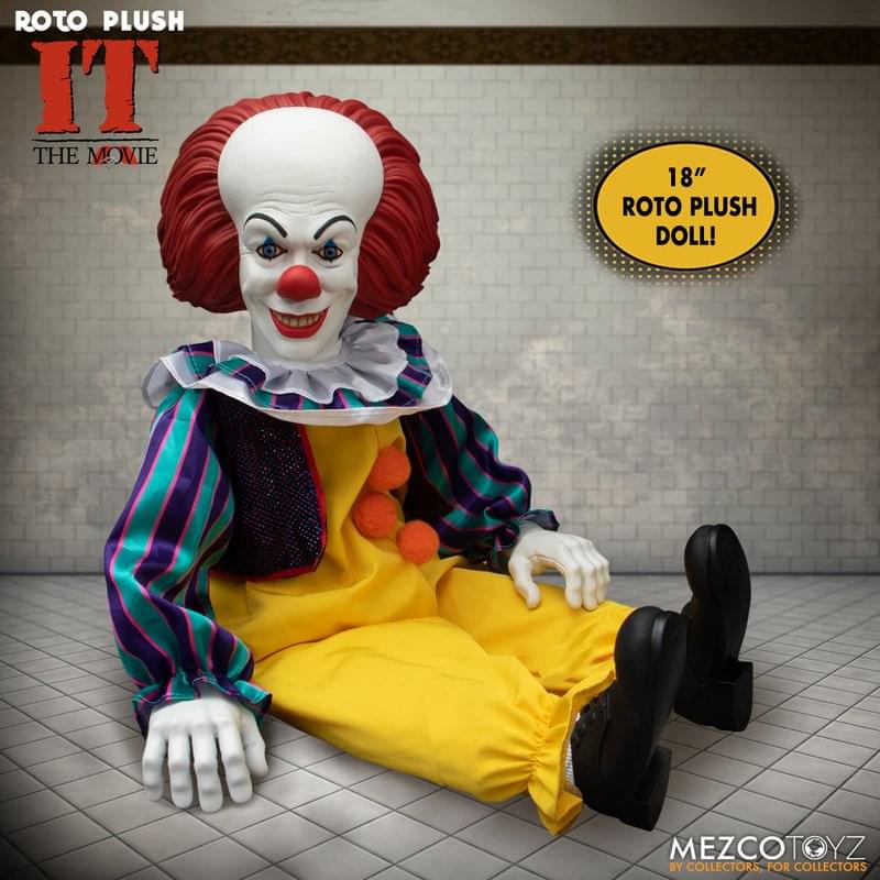IT (1990) Mezco Designer Series 18 Inch Pennywise Roto Plush
