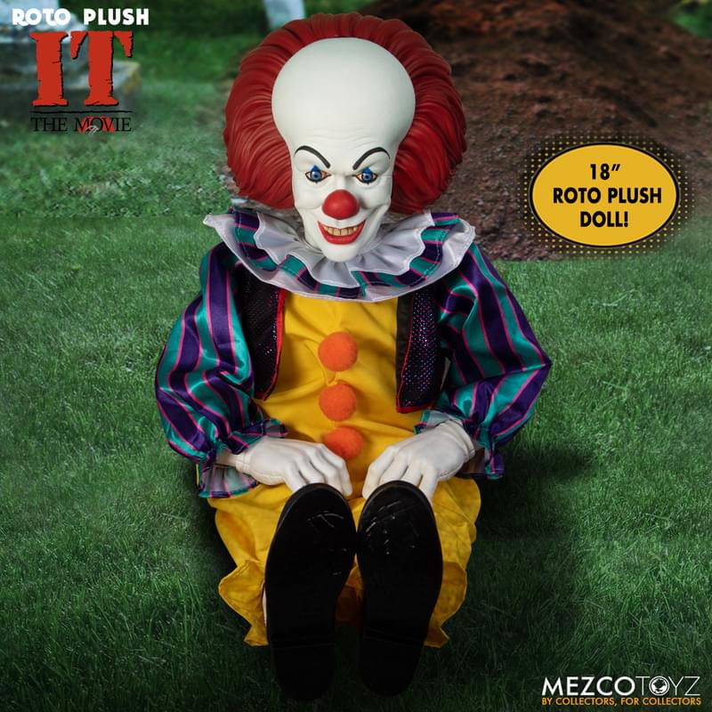 IT (1990) Mezco Designer Series 18 Inch Pennywise Roto Plush