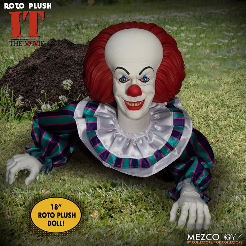 IT (1990) Mezco Designer Series 18 Inch Pennywise Roto Plush
