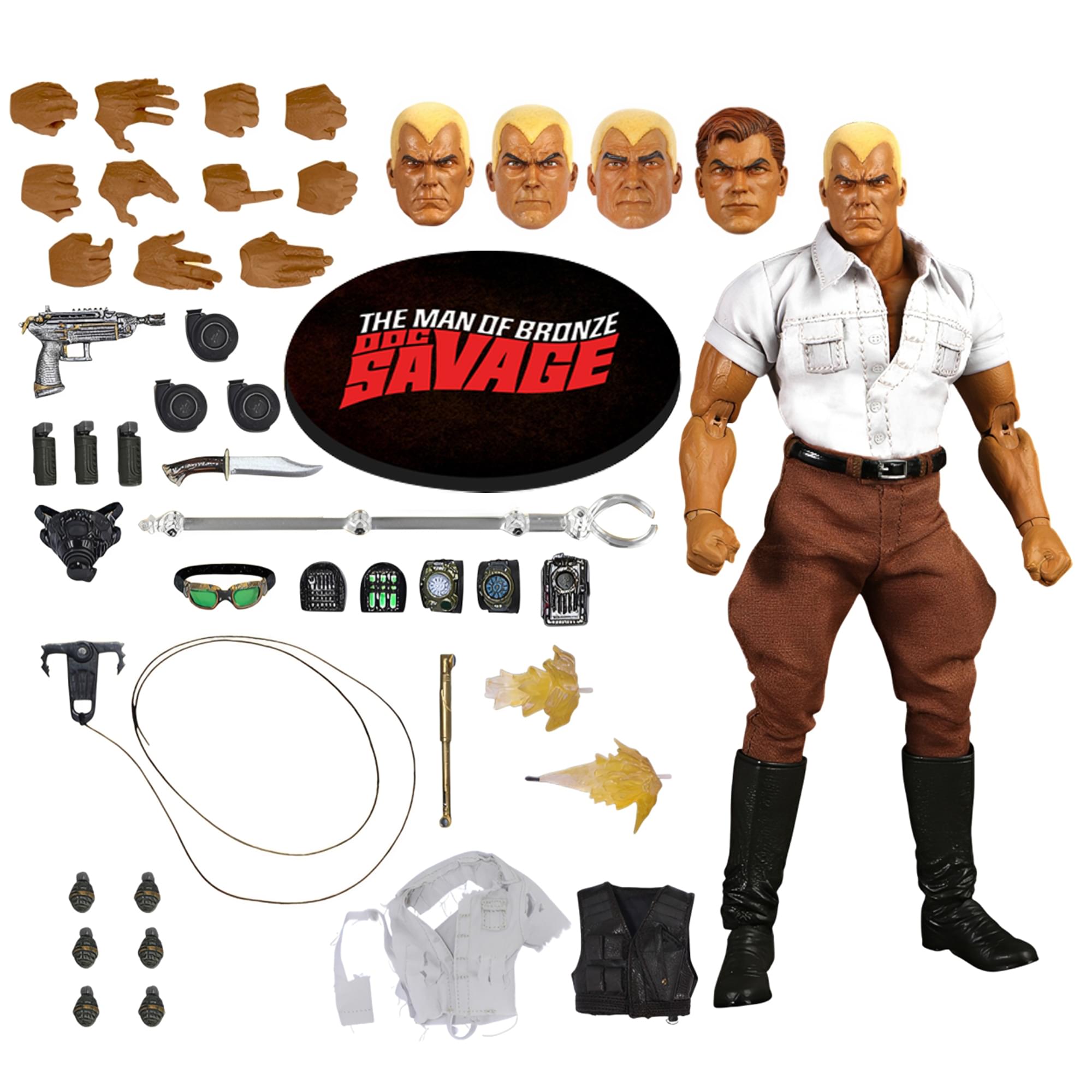 Doc Savage One:12 Collective Deluxe Edition Action Figure | Free Shipp