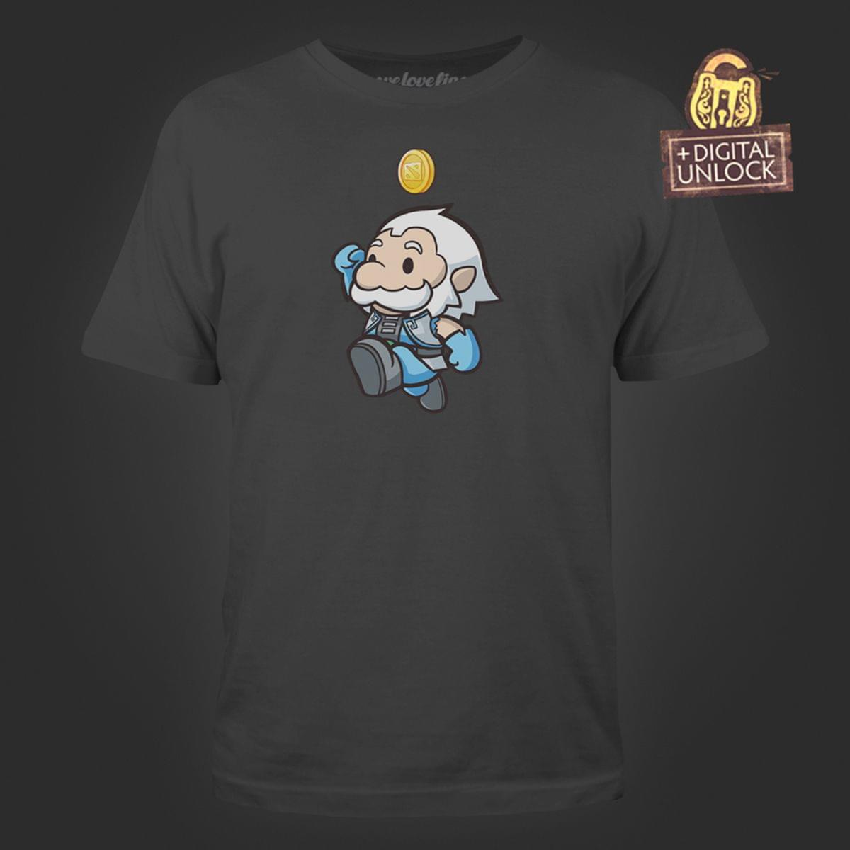 DOTA 2 Heavenly Jump Men's Charcoal Tee with Digital Unlock Code
