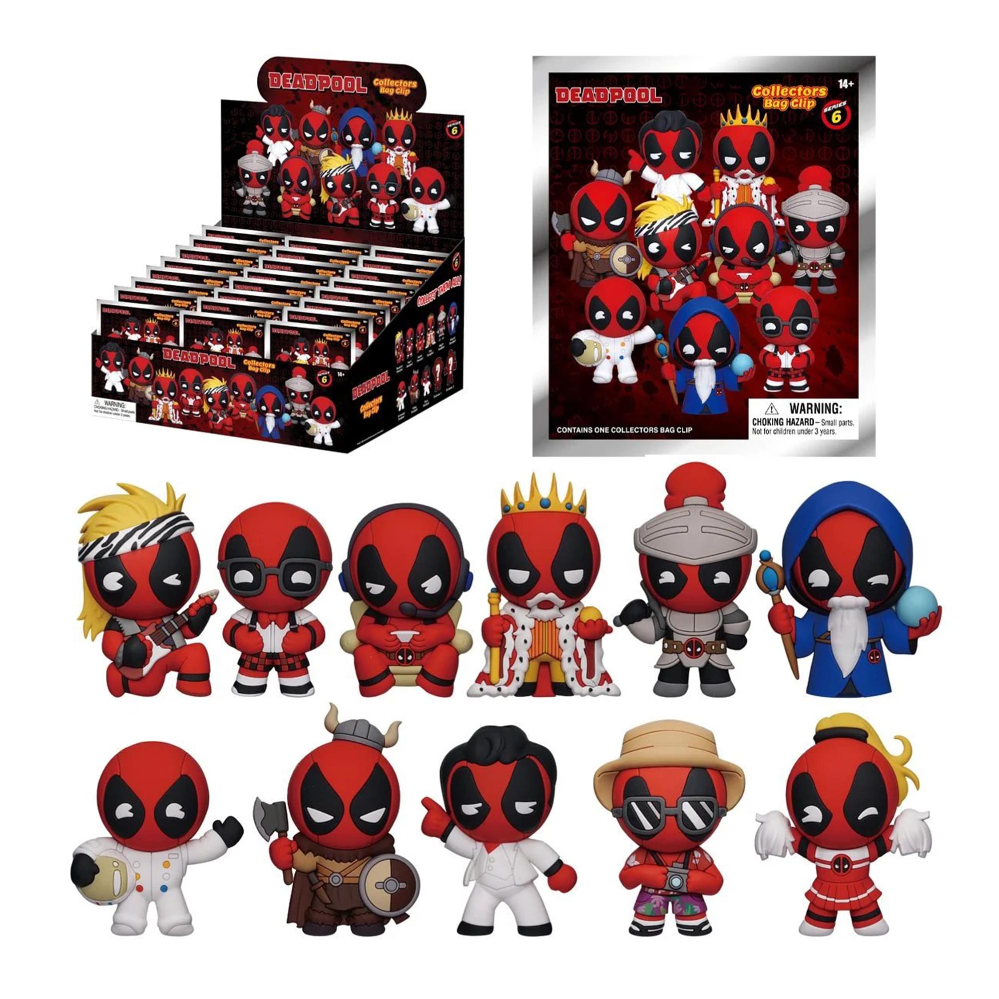 Marvel Deadpool Series 6 3D Bag Clip | 1 Random | Free Shipping