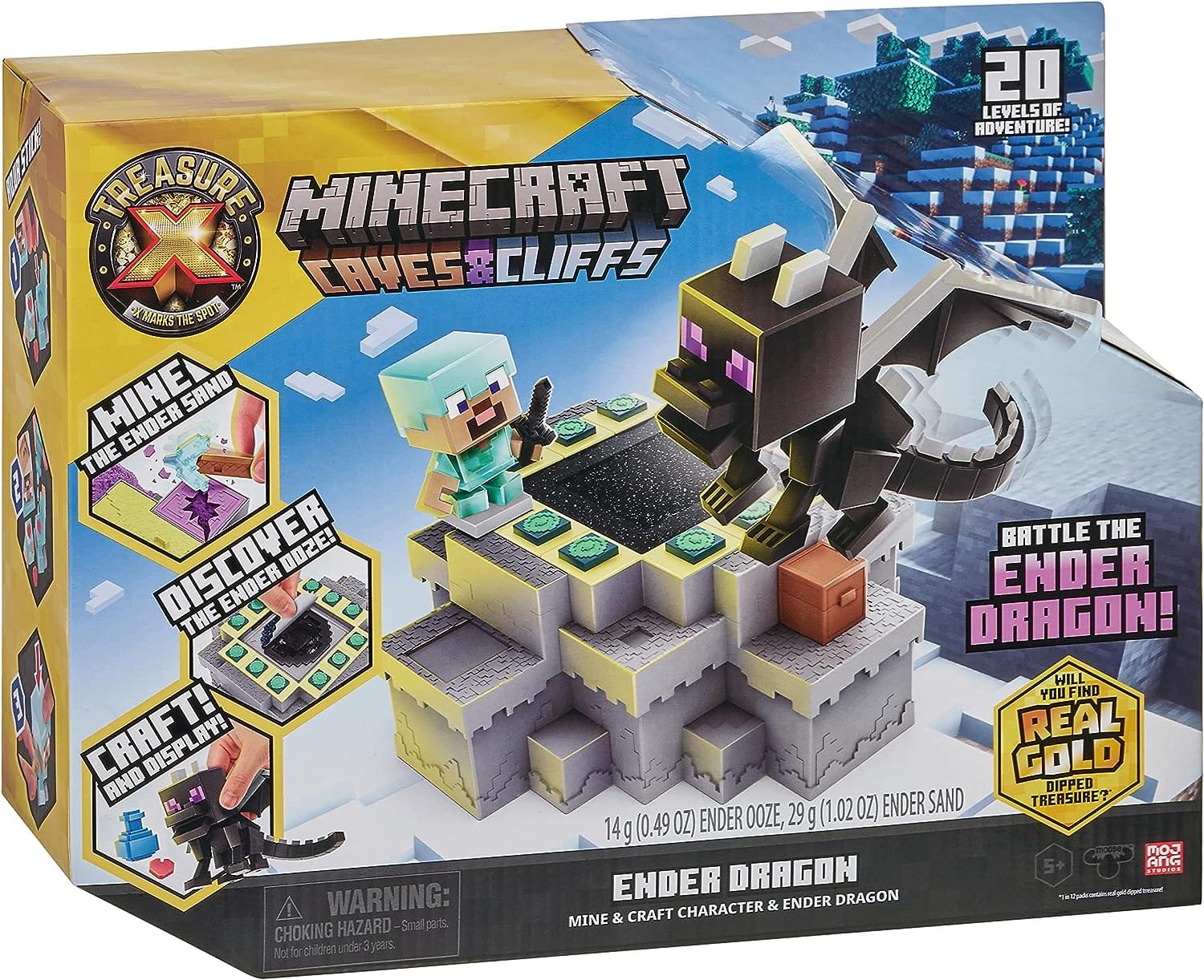 Treasure X Minecraft Caves & Cliffs Ender Dragon Playset