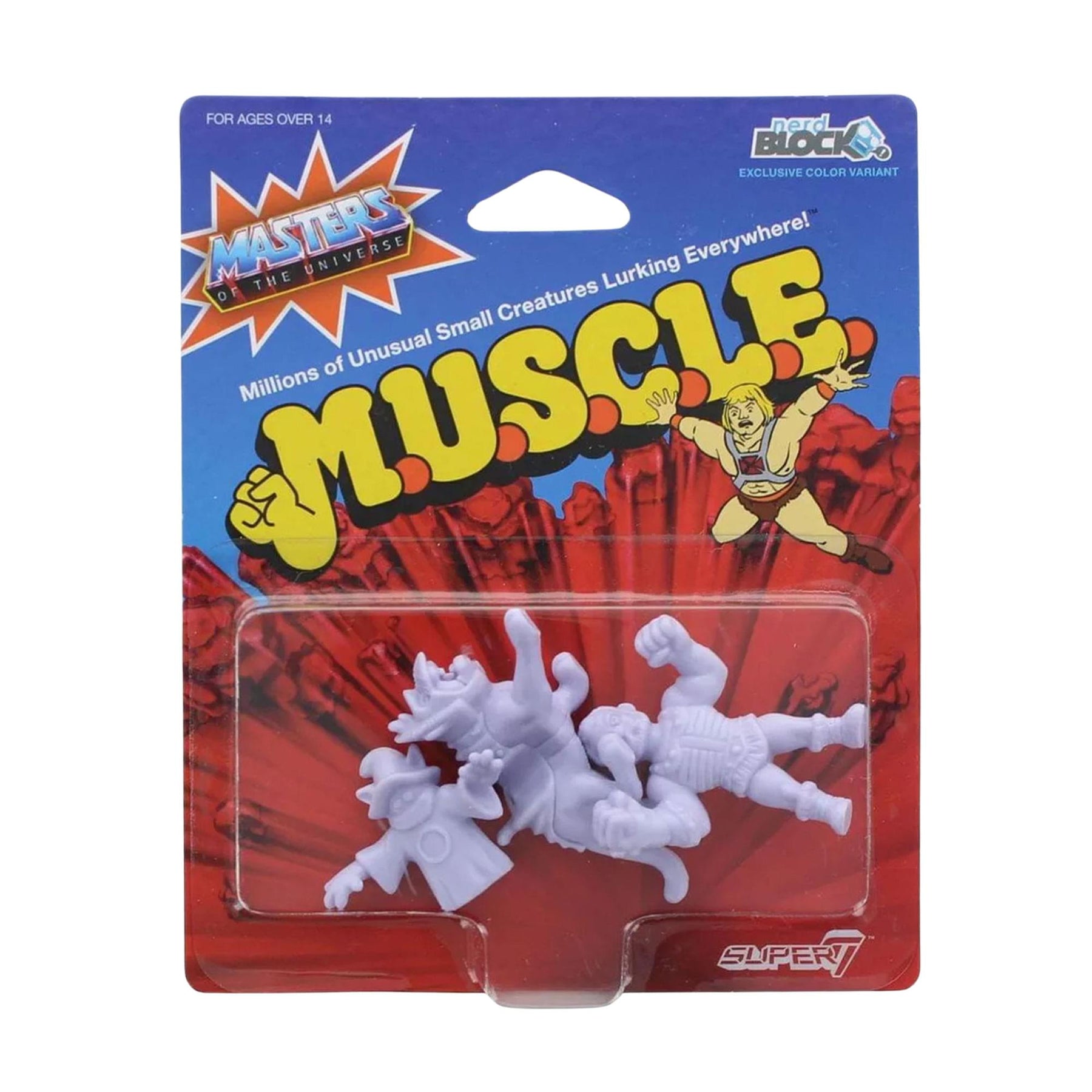 Masters of the Universe M.U.S.C.L.E. Mini Figure 3-Pack: Orko, Battlecat, Fisto