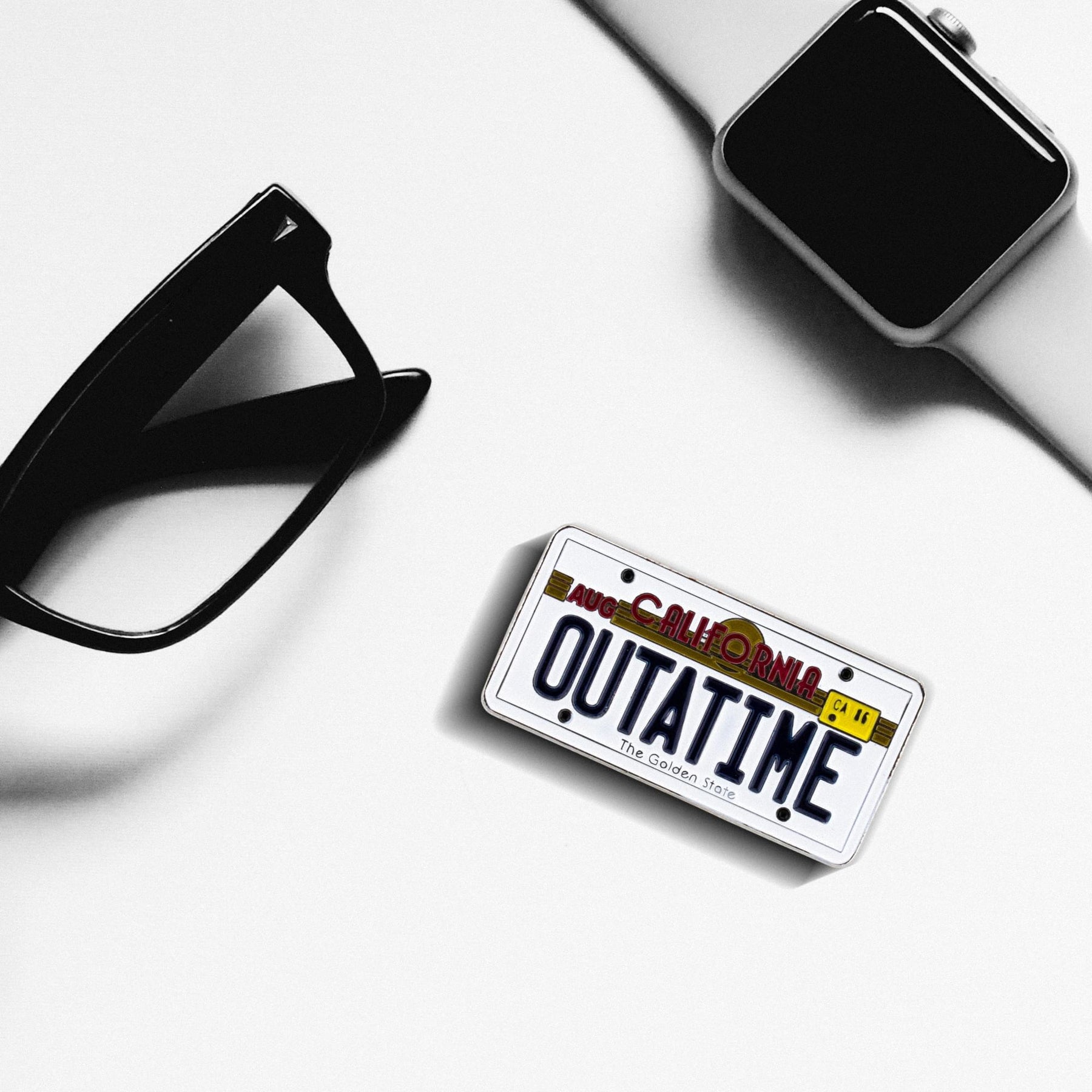 Back to the Future "Outatime" License Plate Enamel Collector Pin