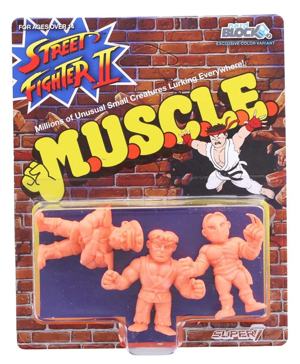 Street Fighter M.U.S.C.L.E. Mini Figure 3-Pack (Red): Guile, Blanca, Sagat