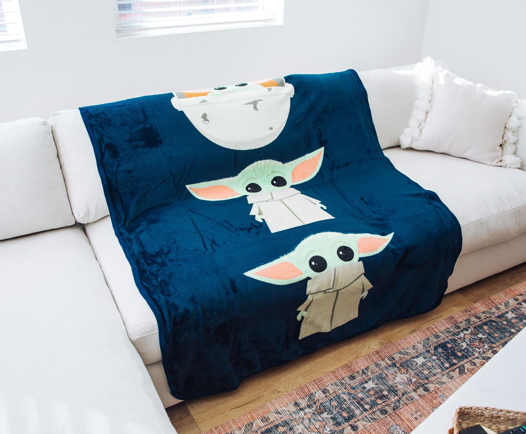 Star Wars The Mandalorian Expressions 46 x 60 Inch Silk Touch Throw Blanket