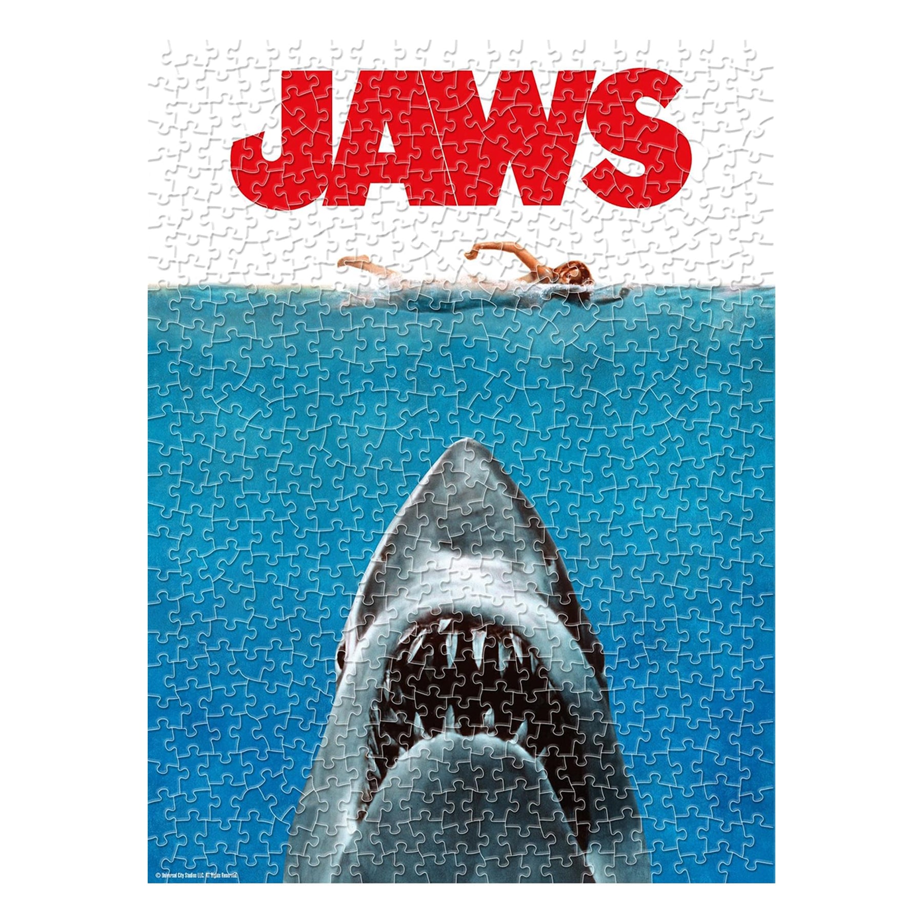 JAWS One Sheet 500 Piece Jigsaw Puzzle (Vertical Box)