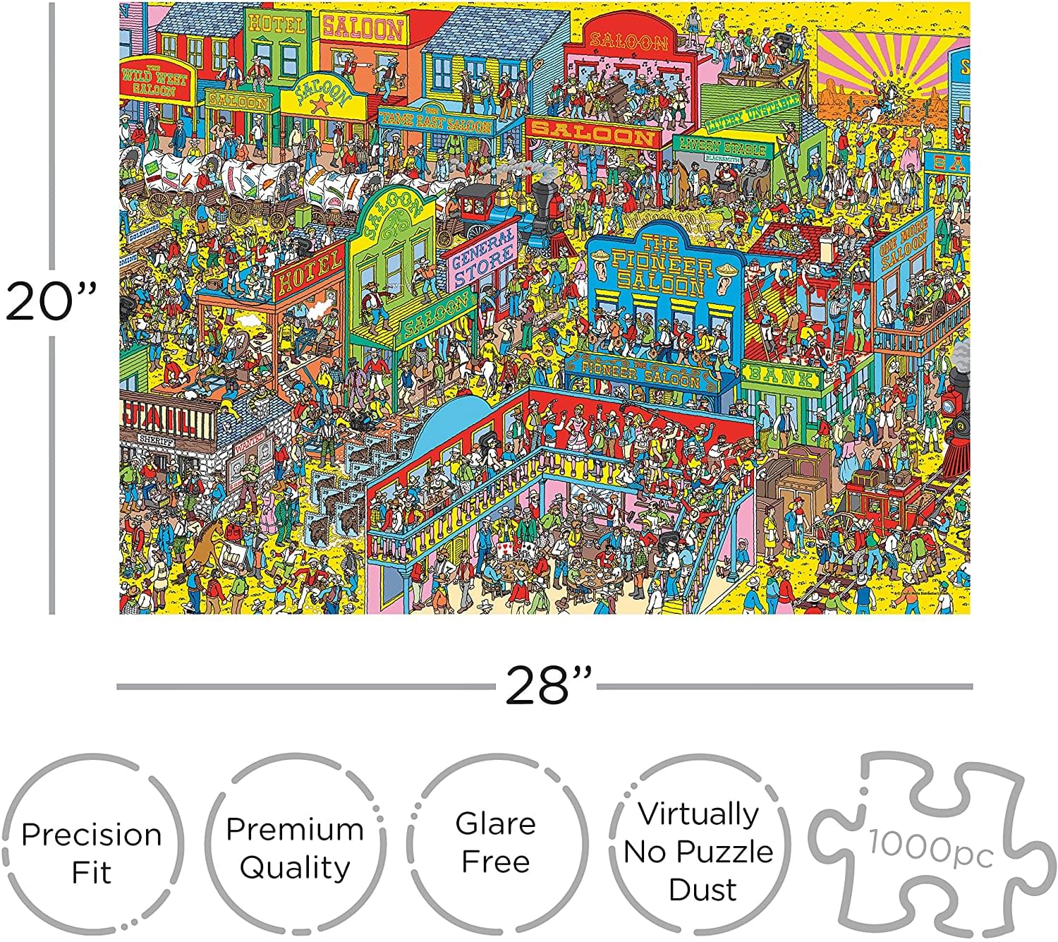 Where's Waldo Wild Wild West 1000 Piece Jigsaw Puzzle