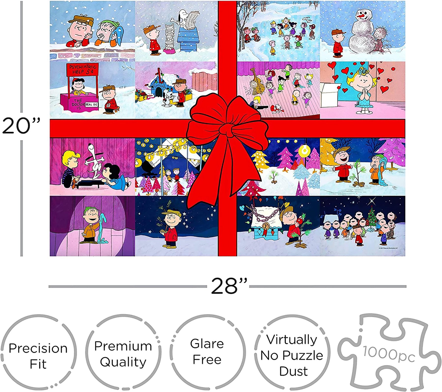 Peanuts Charlie Brown Christmas Present 1000 Piece Jigsaw Puzzle