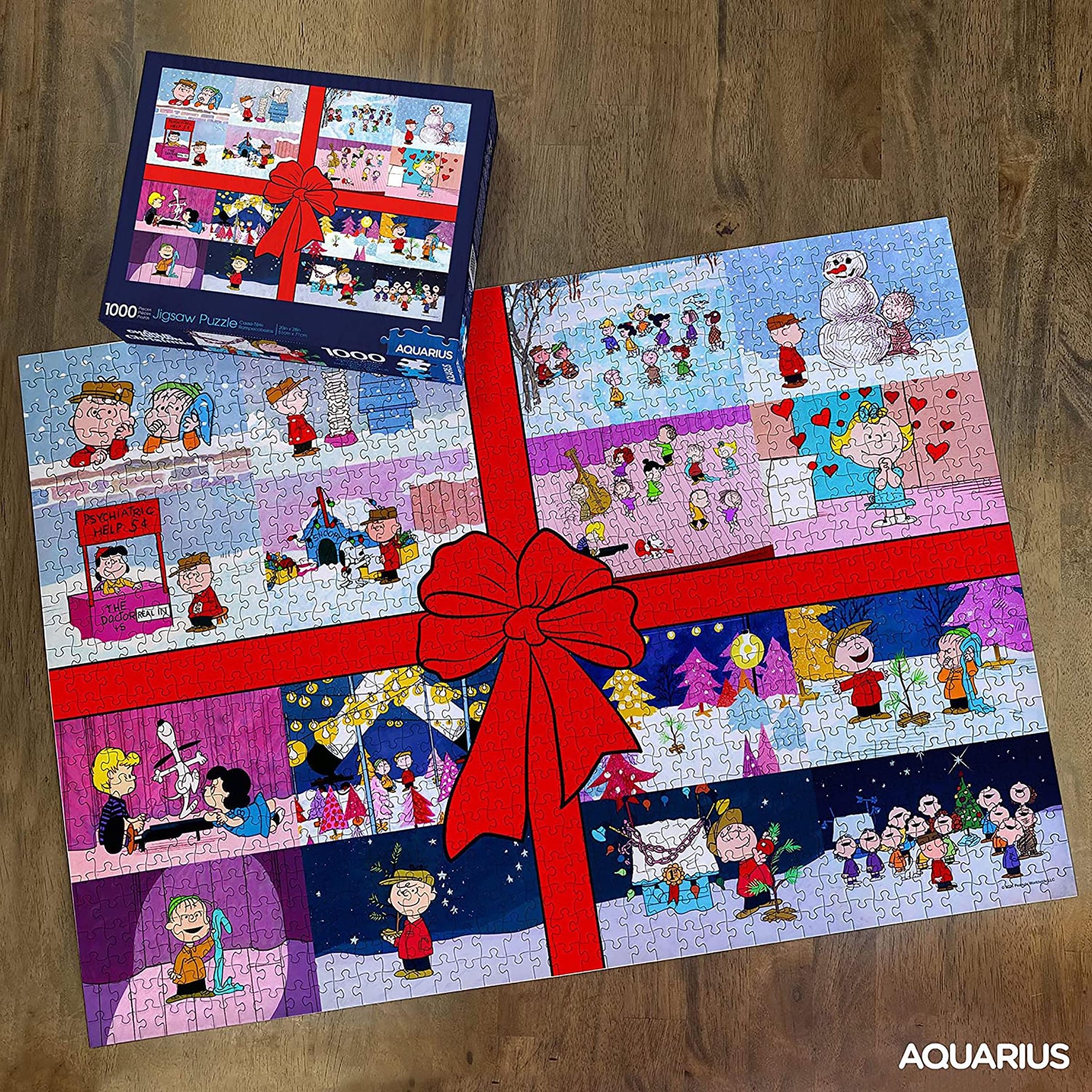 Peanuts Charlie Brown Christmas Present 1000 Piece Jigsaw Puzzle