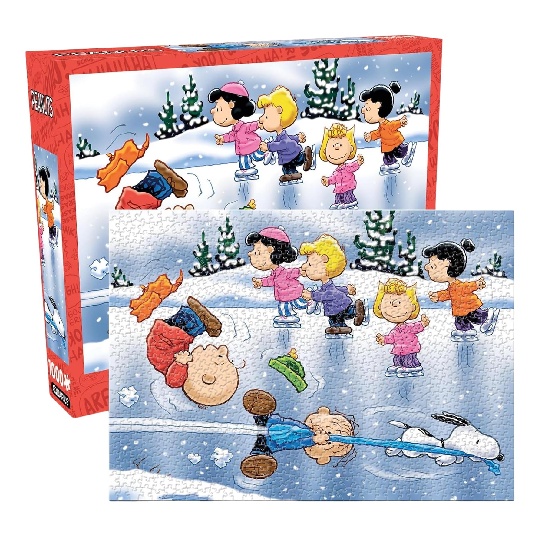 Peanuts A Charlie Brown Christmas Skating 1000 Piece Jigsaw Puzzle