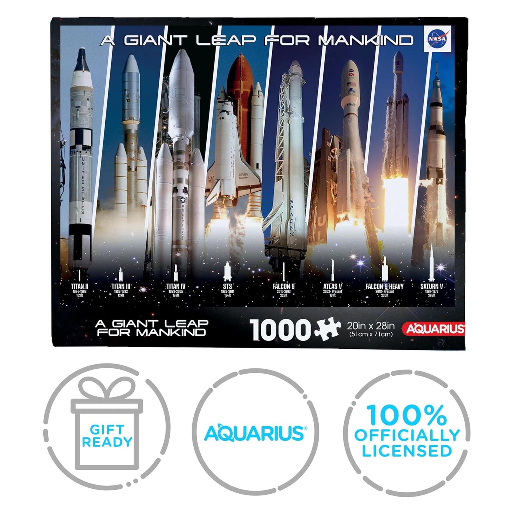 NASA Rocket Grid 1000 Piece Jigsaw Puzzle