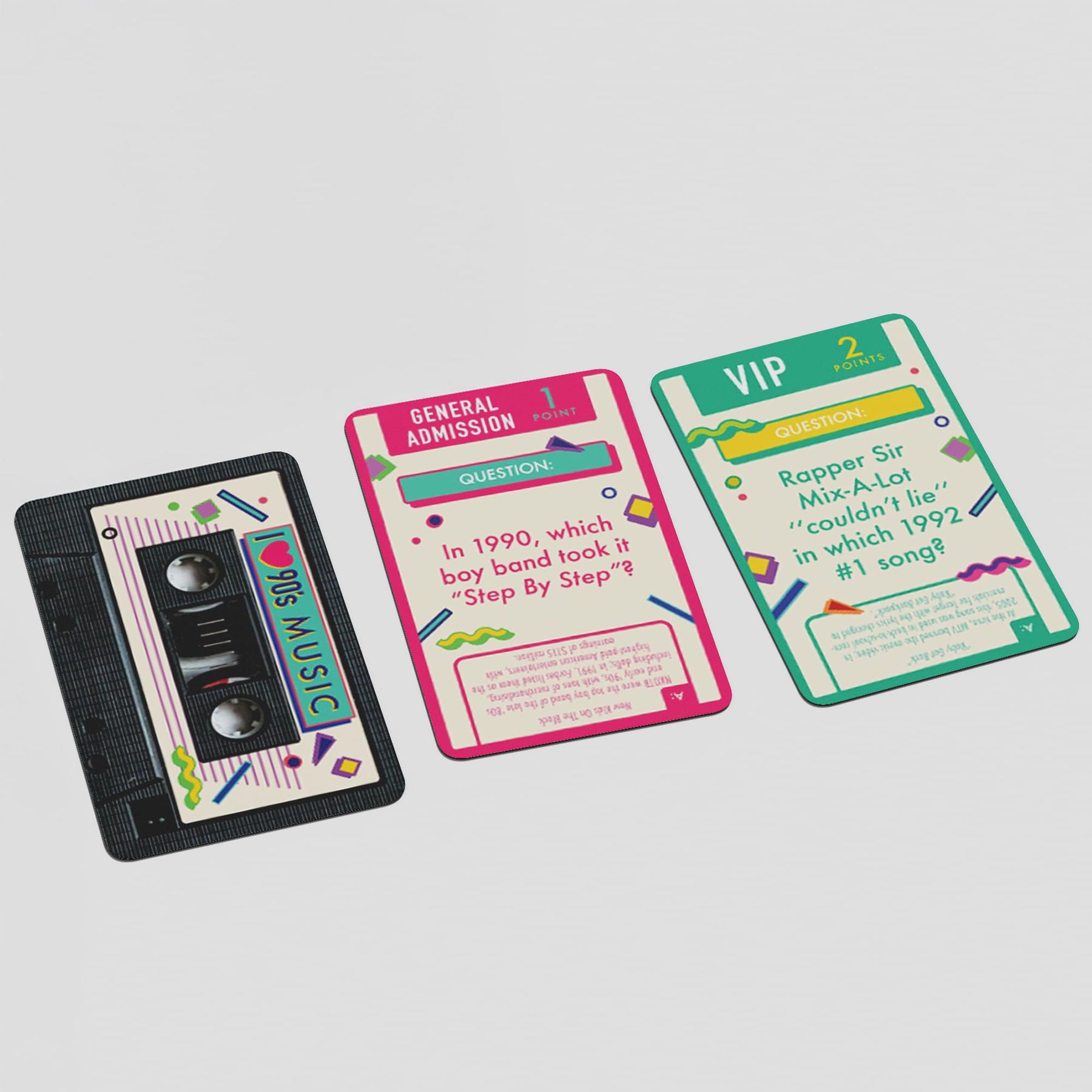 90s Music Trivia Card Game