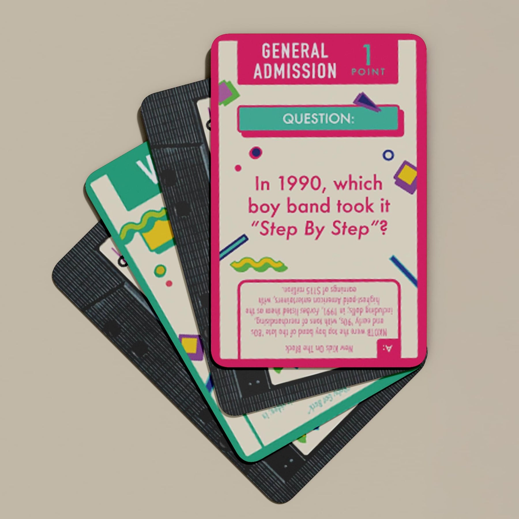 90s Music Trivia Card Game