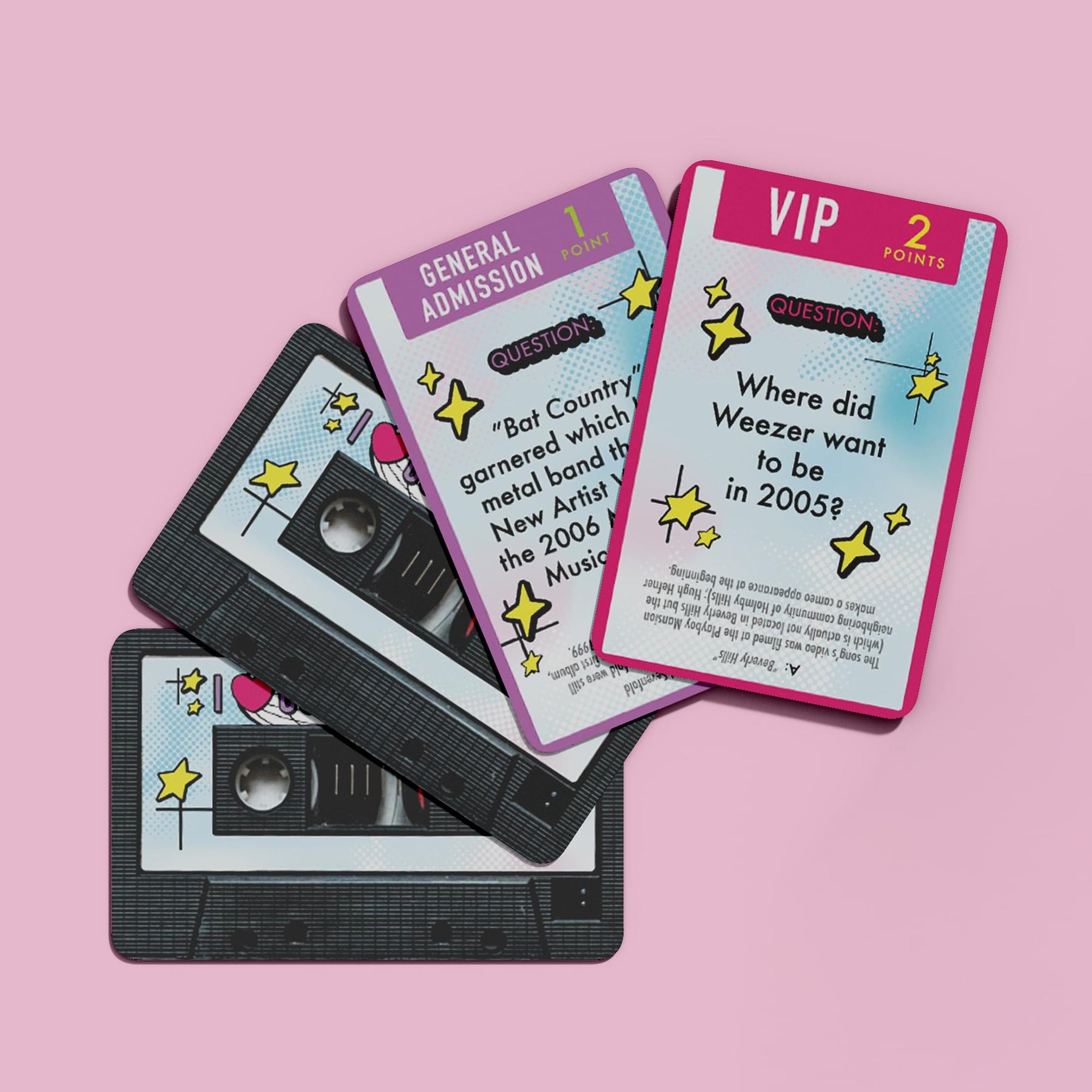 00s Music Trivia Card Game