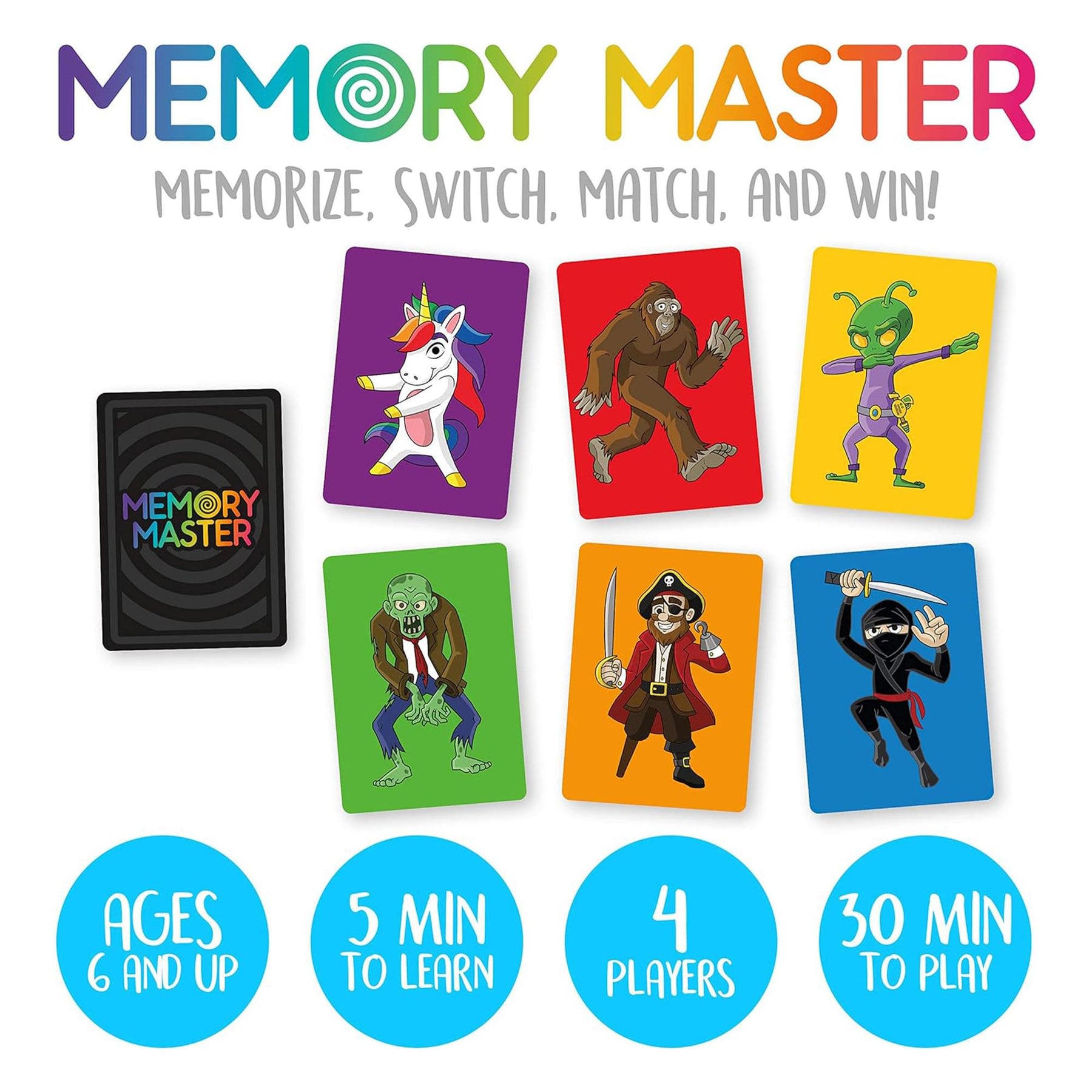 Memory Master Family Card Game | 4 Players