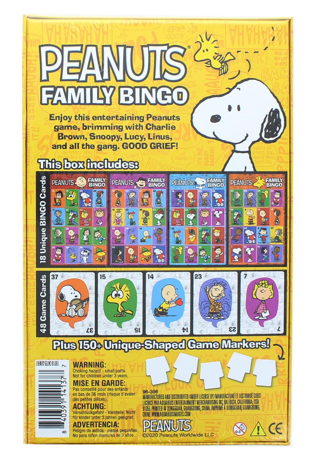 Peanuts Family Bingo Game