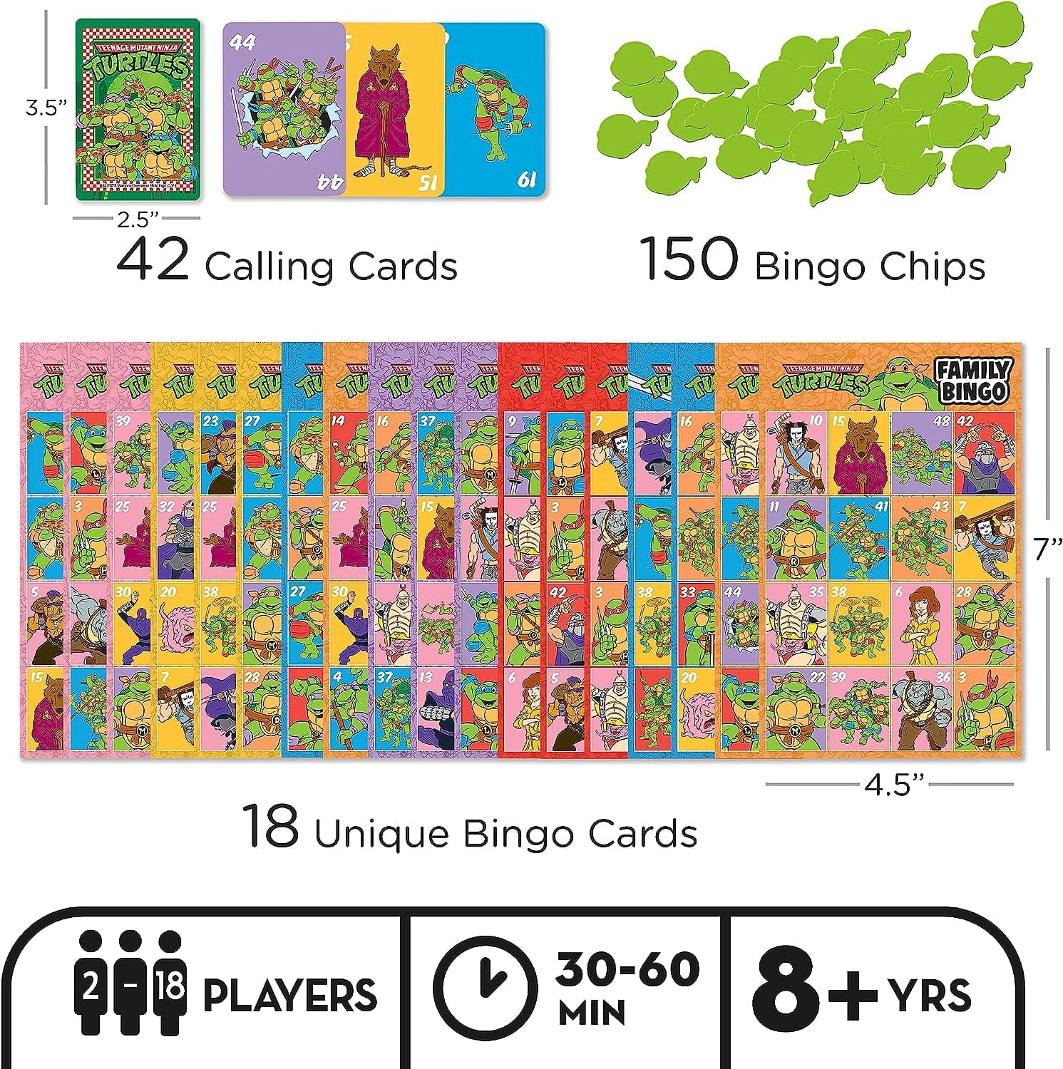 Teenage Mutant Ninja Turtles Family Bingo Game