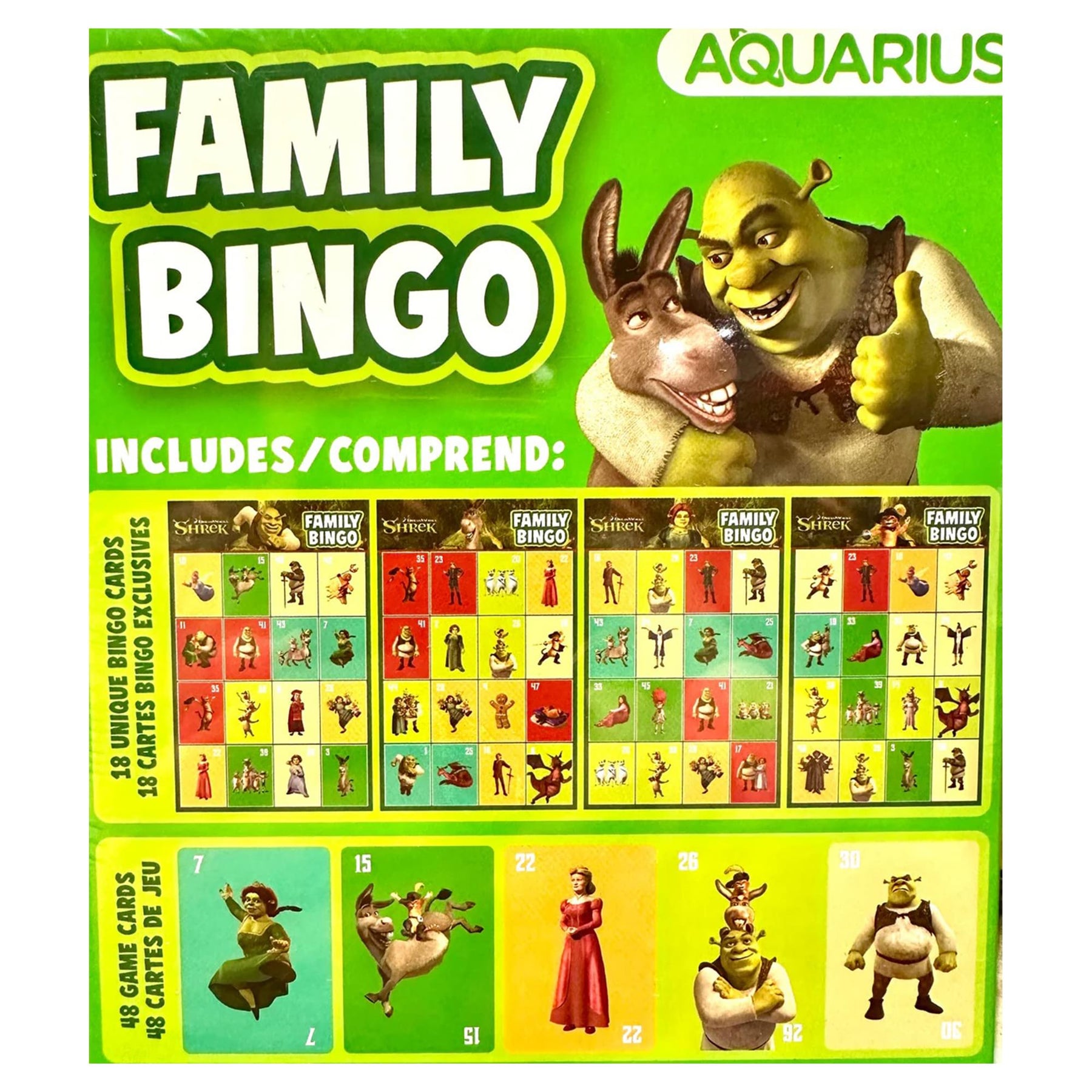 Shrek Family Bingo Game