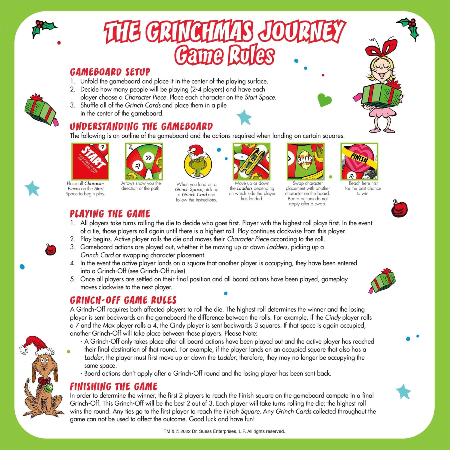 Dr. Seuss Grinchmas Journey Board Game