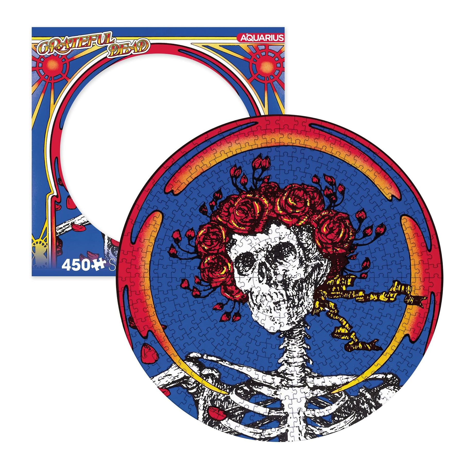 Grateful Dead Skull & Roses 450 Piece Record Disc Jigsaw Puzzle